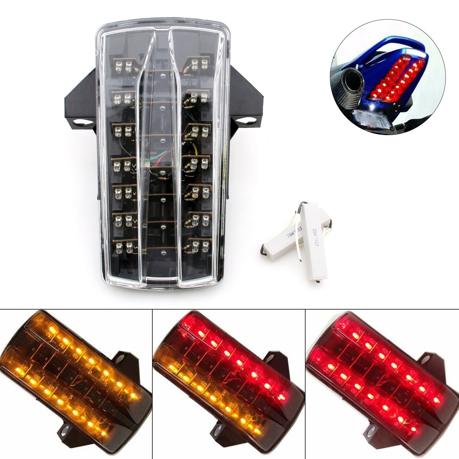 2003-2013 Suzuki SV650/SV1000 Integrated LED TailLight Turn Signals Clear
