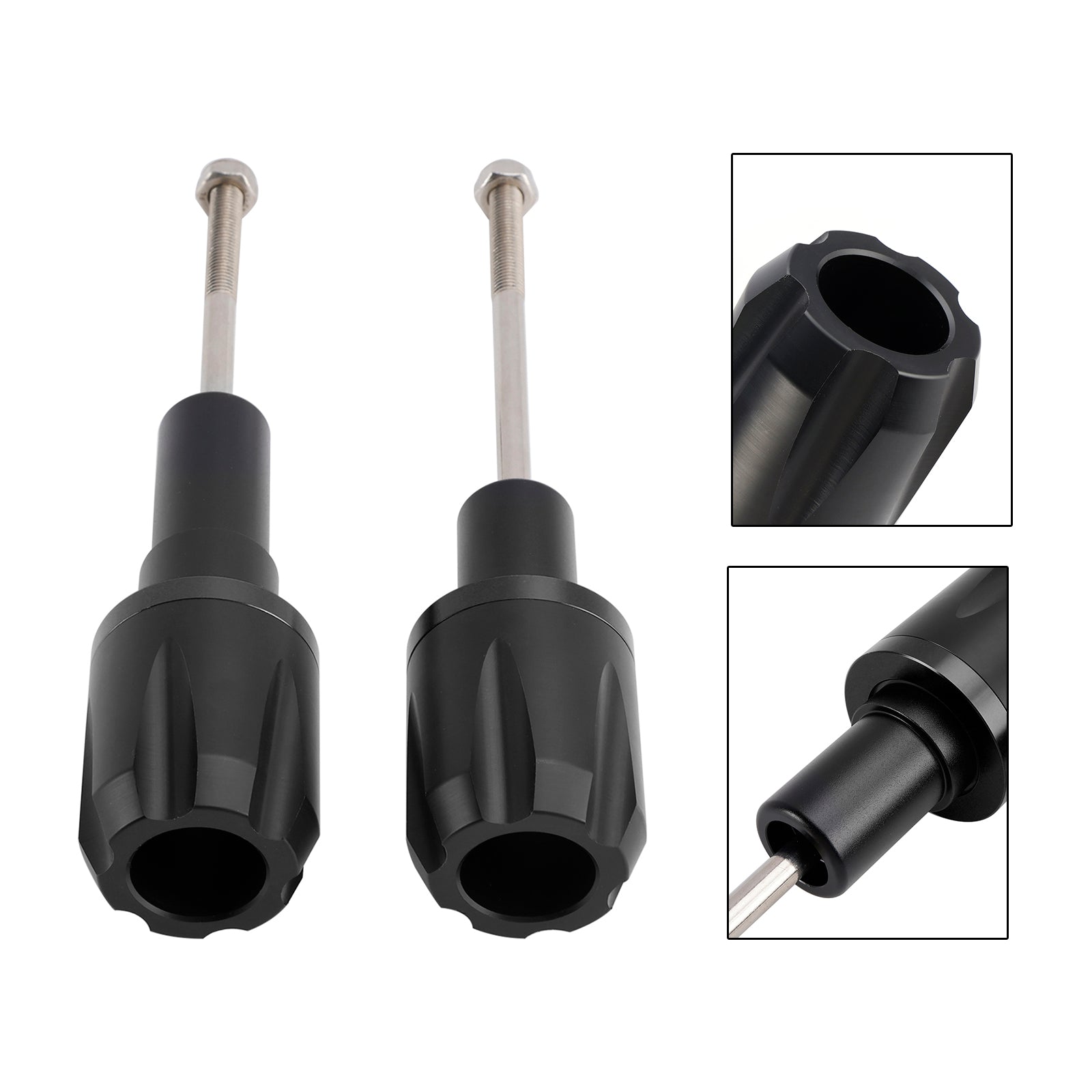 2017-2023 KAWASAKI NINJA 650 FRODO DE ALUMULAÇÃO DE CRAÇA DE CRAÇA PROTEÇÃO DE BLACK BLACK