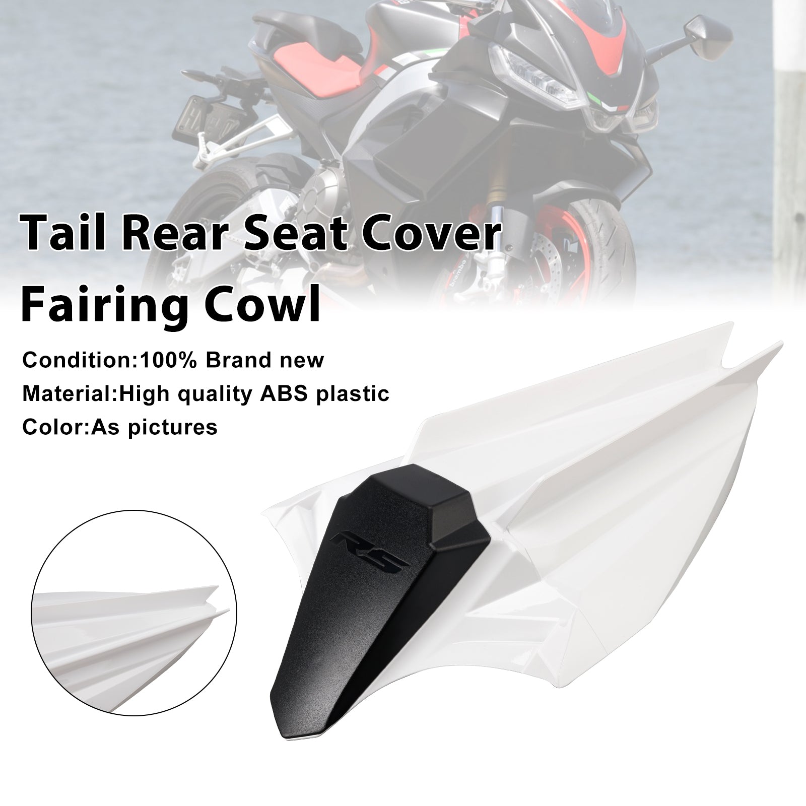 2020-2024 Aprilia RS660 Tuono 660 White Rear Seat Cover Fairing Cowl