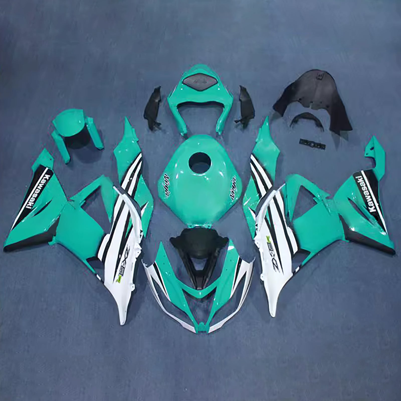 Amotopart 2013-2018 Kawasaki ZX6R 636 Light Green Fairing Kit