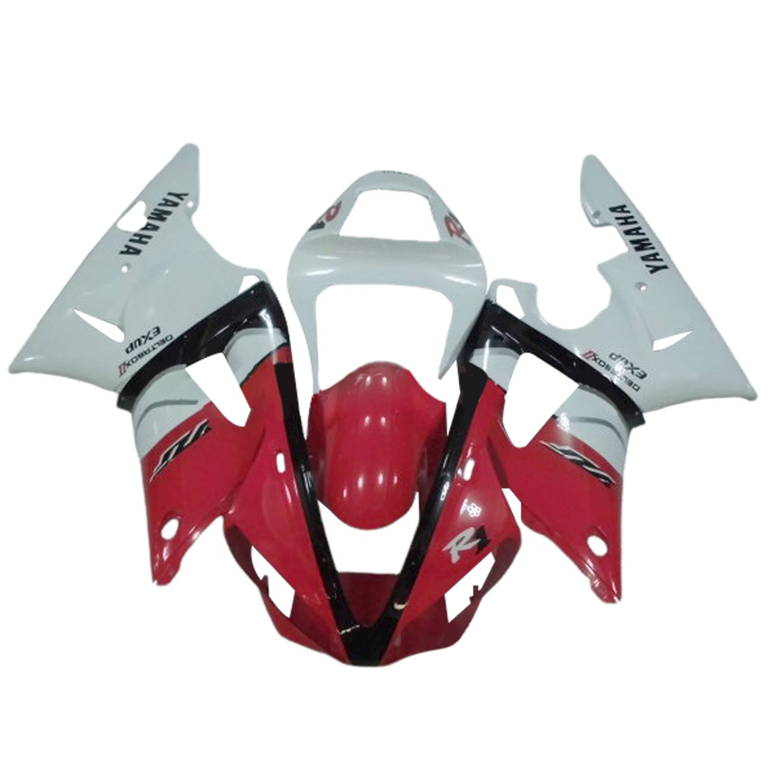 Amotopart 2000-2001 Yamaha YZF 1000 R1 Black White Red Fairing Kit