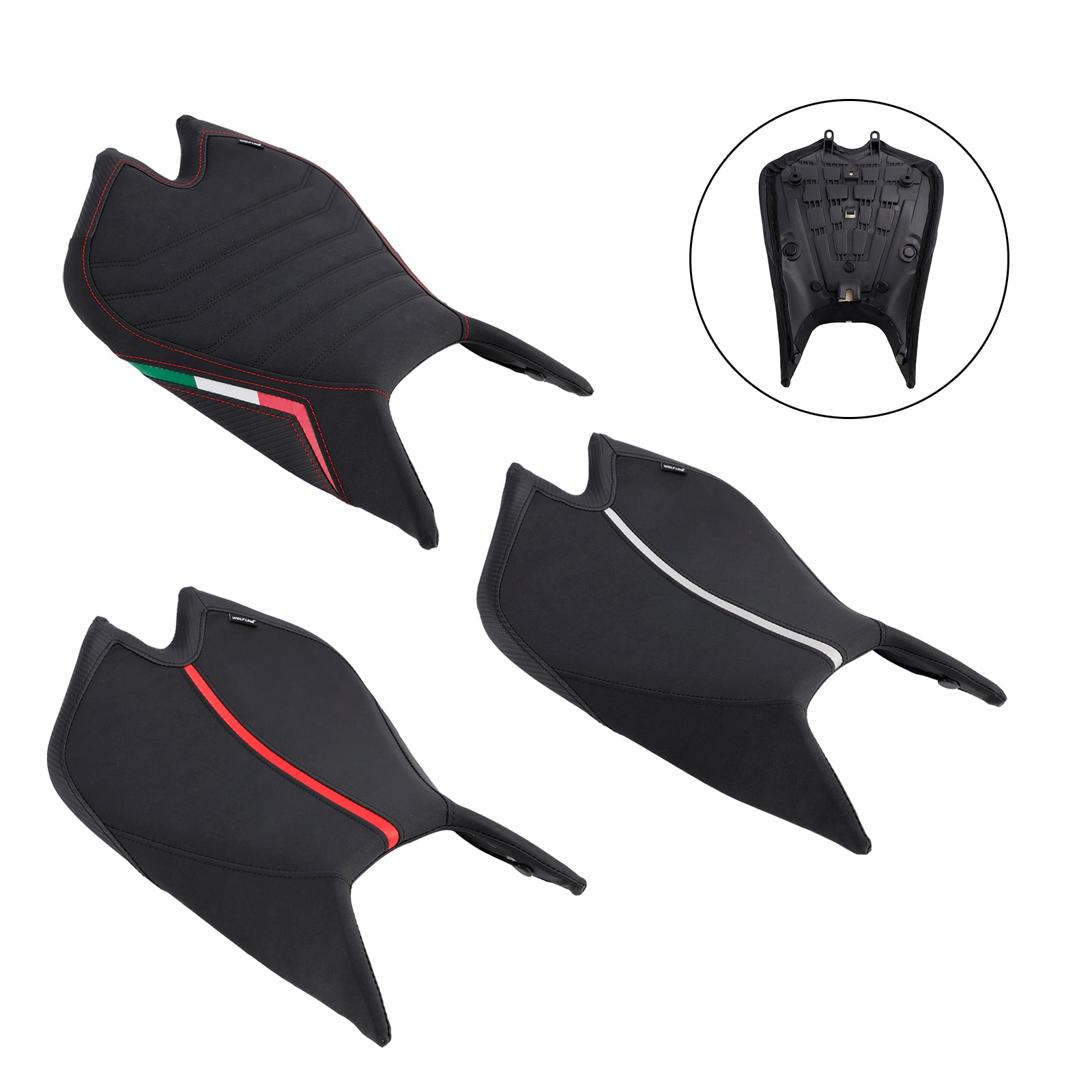 2021-2024 Aprilia RSV4 1100 PRZEDMI RAIDER SIEDZICA Kierowca poduszka pu czarna