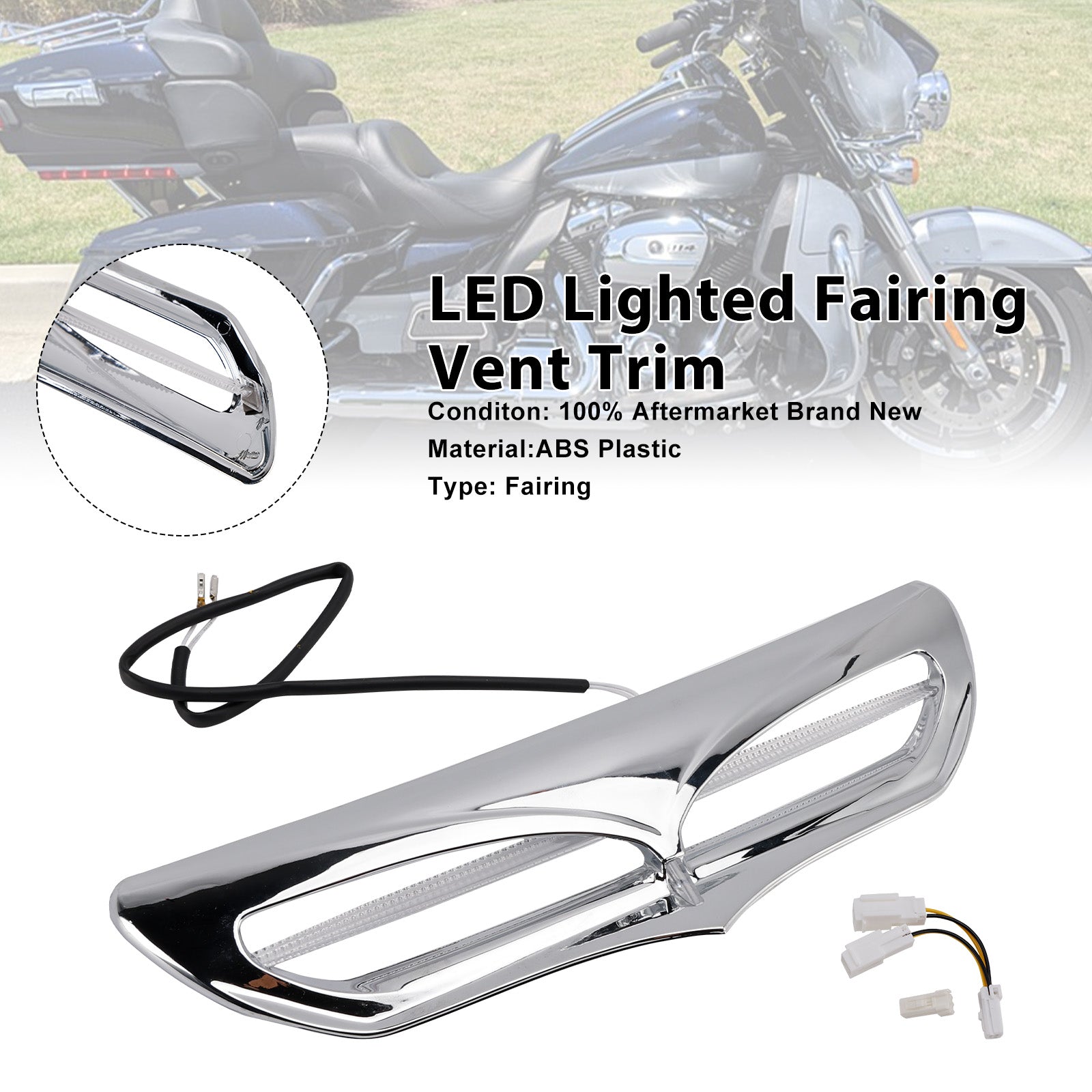 2014-2022 Electra Street Glide FLHTCU LED Lighted Fairing Vent Trim