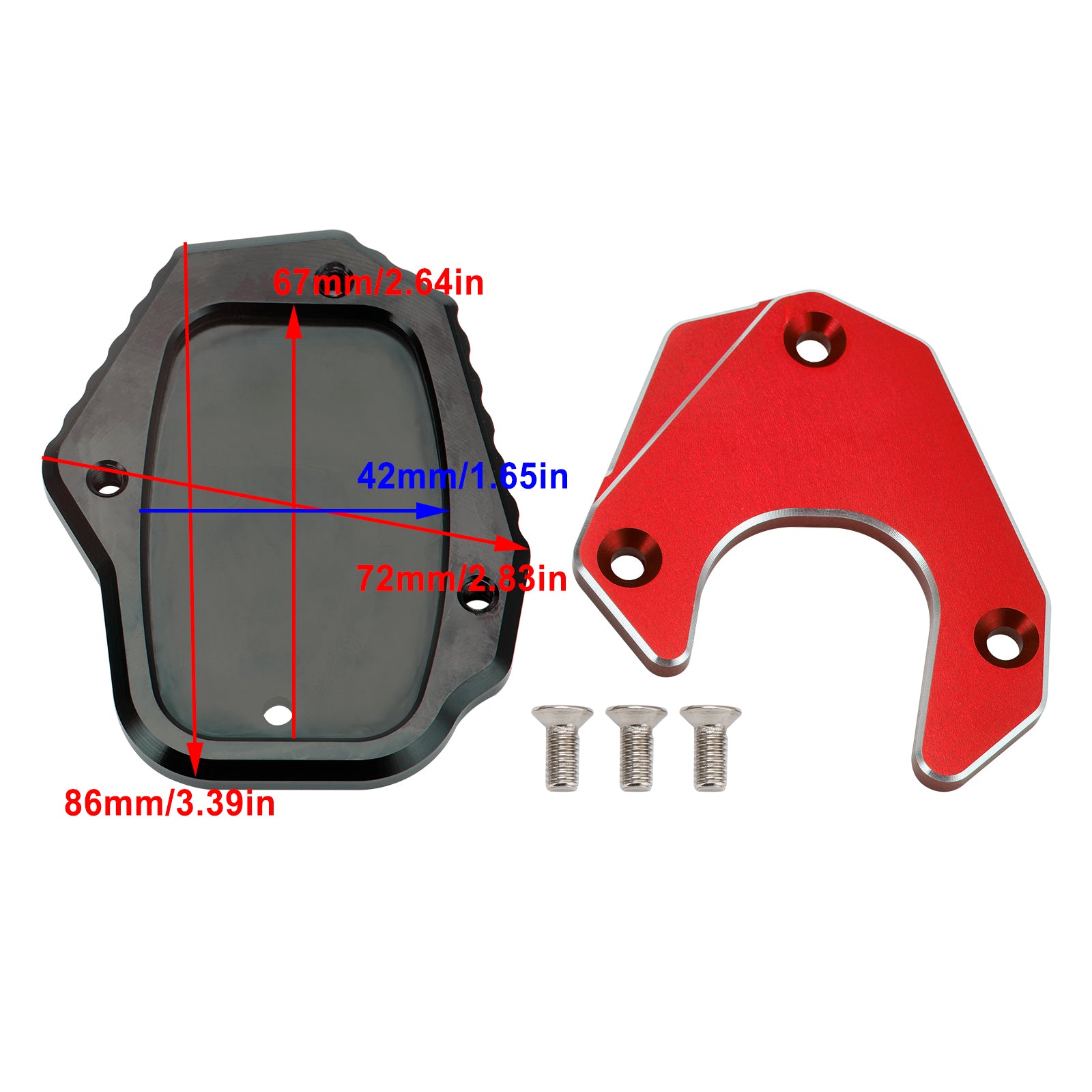 Kickstand Forstørrende platepute Fit for Honda CRF250L 2017-2020