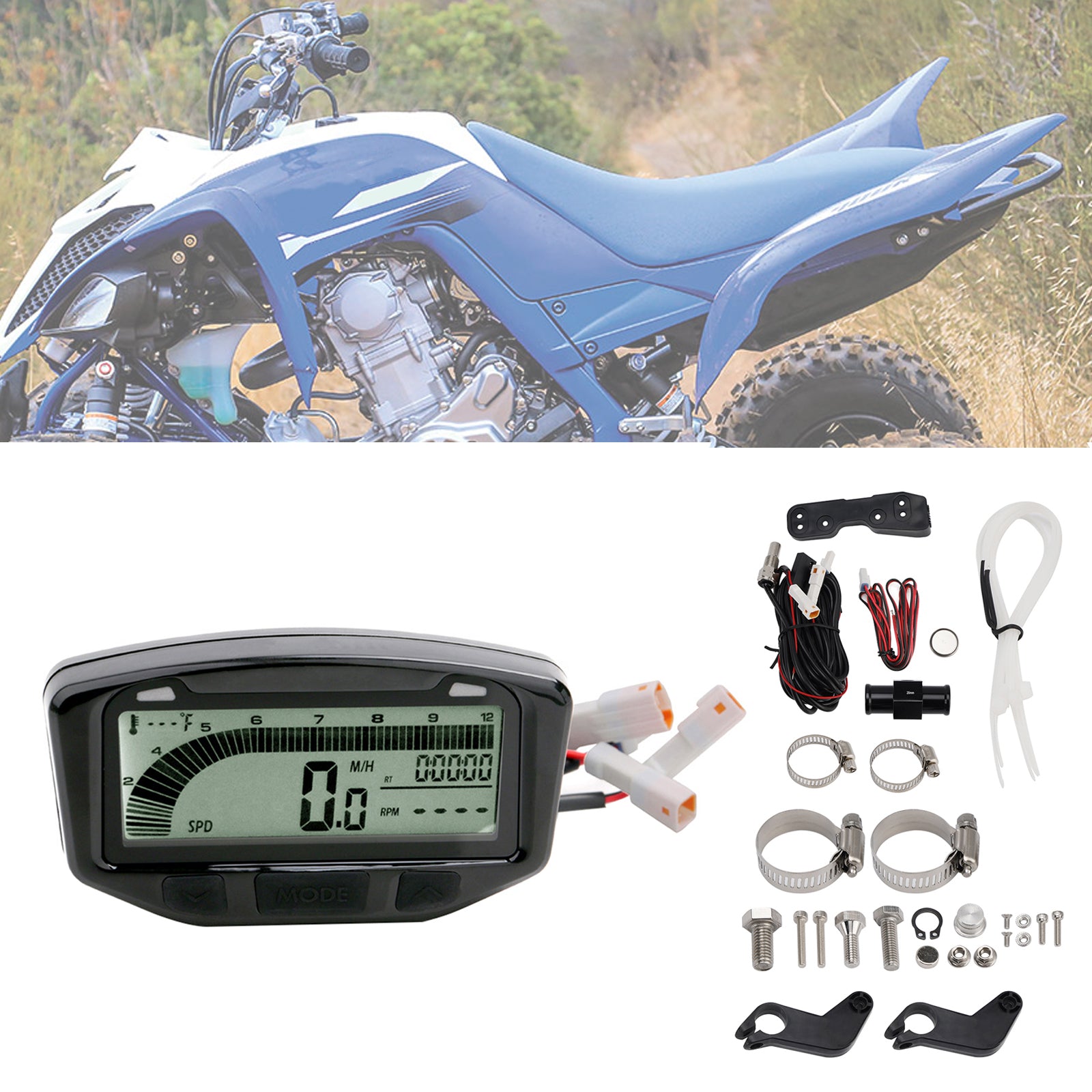 06-24 Yamaha Raptor 700 Speedometer Odometer Tachometer Digital Lcd