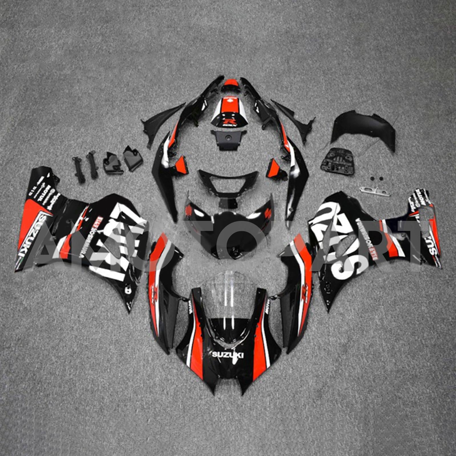 Amotopart 2017-2025 K17 GSXR1000 Suzuki Black&Red Style2 Fairing Kit
