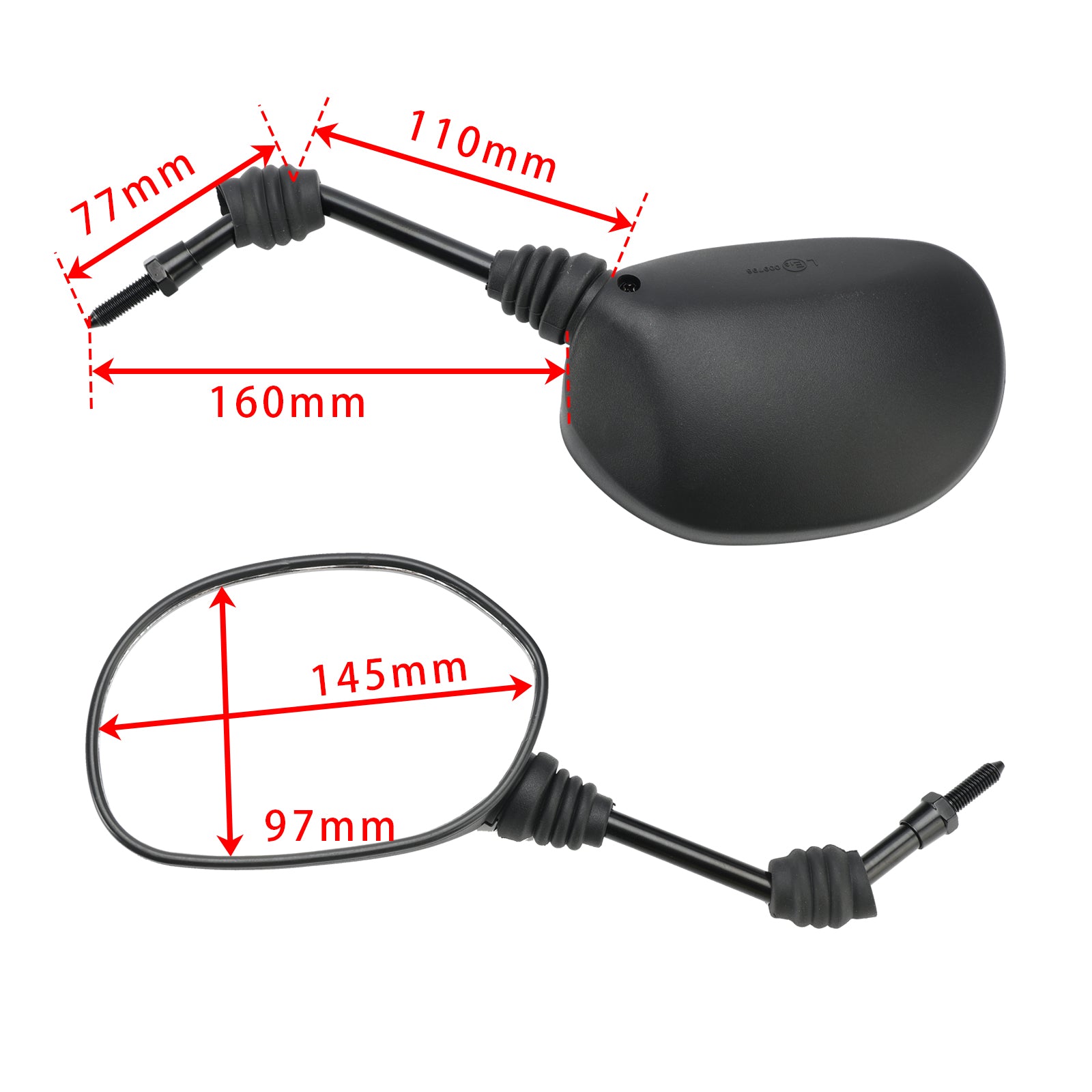 Piaggio NRG 50/NGR MC3 50/SKR City 50/Zip 50 Paar Rückspiegel