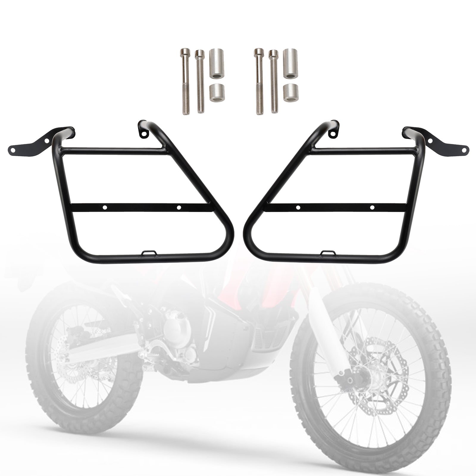 Seitensatteltasche Montagehalterung Schwarz Passform für Honda CRF250L Rally 2017-2020 Rechte