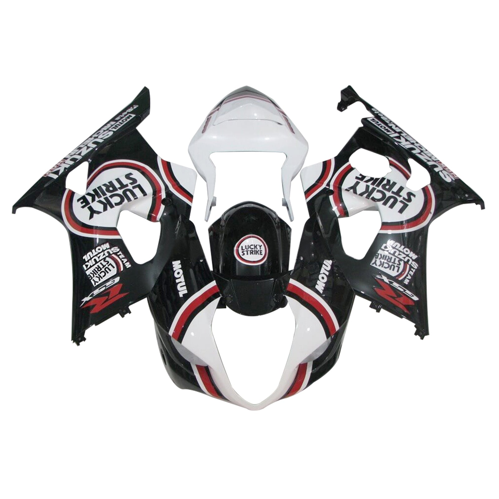 Amotopart 2003-2004 K3 GSXR1000 Suzuki Black & White Fairing Kit