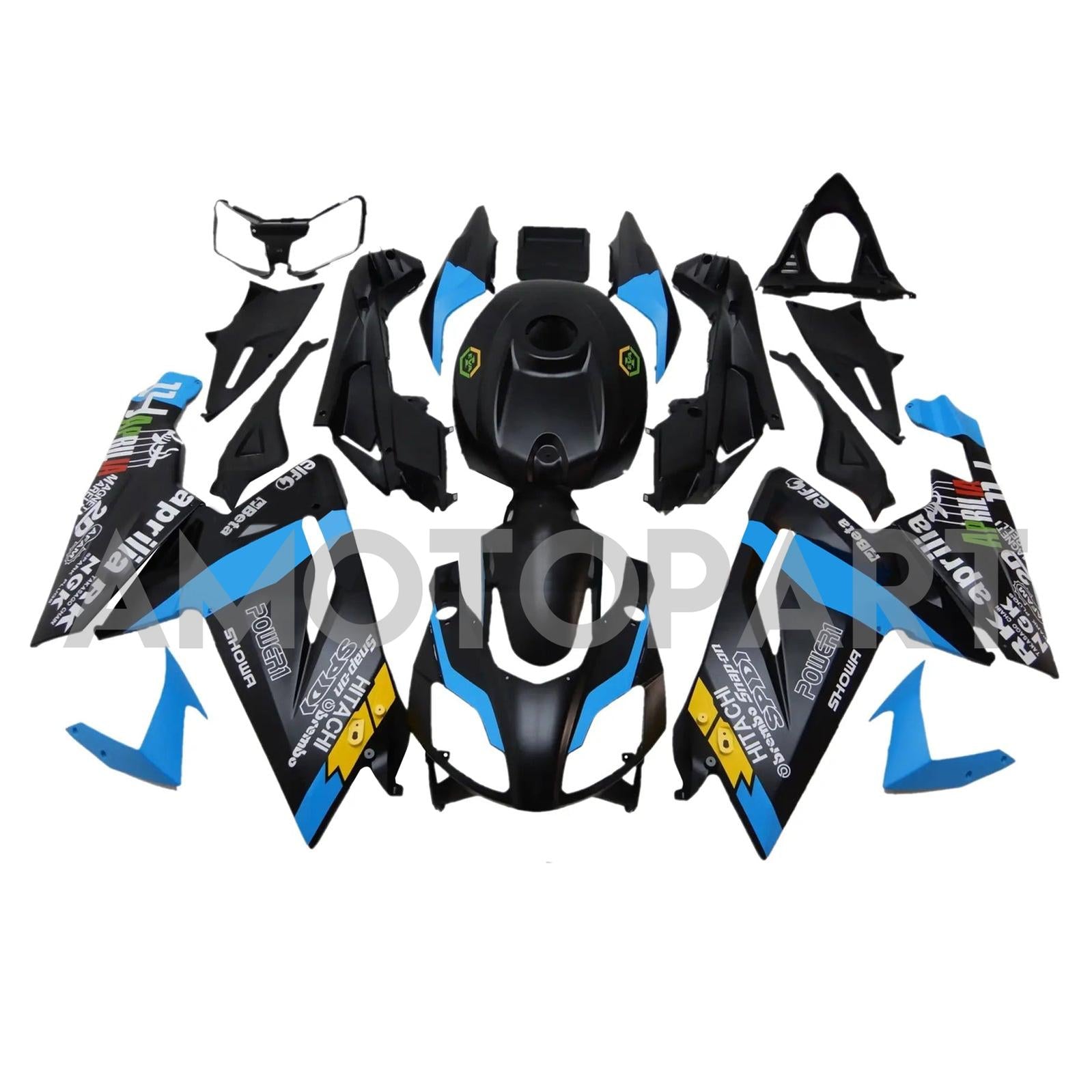 Amotopart 2006-2011 Rs125 Aprilia Blue & Black Style4 Fairing Kit