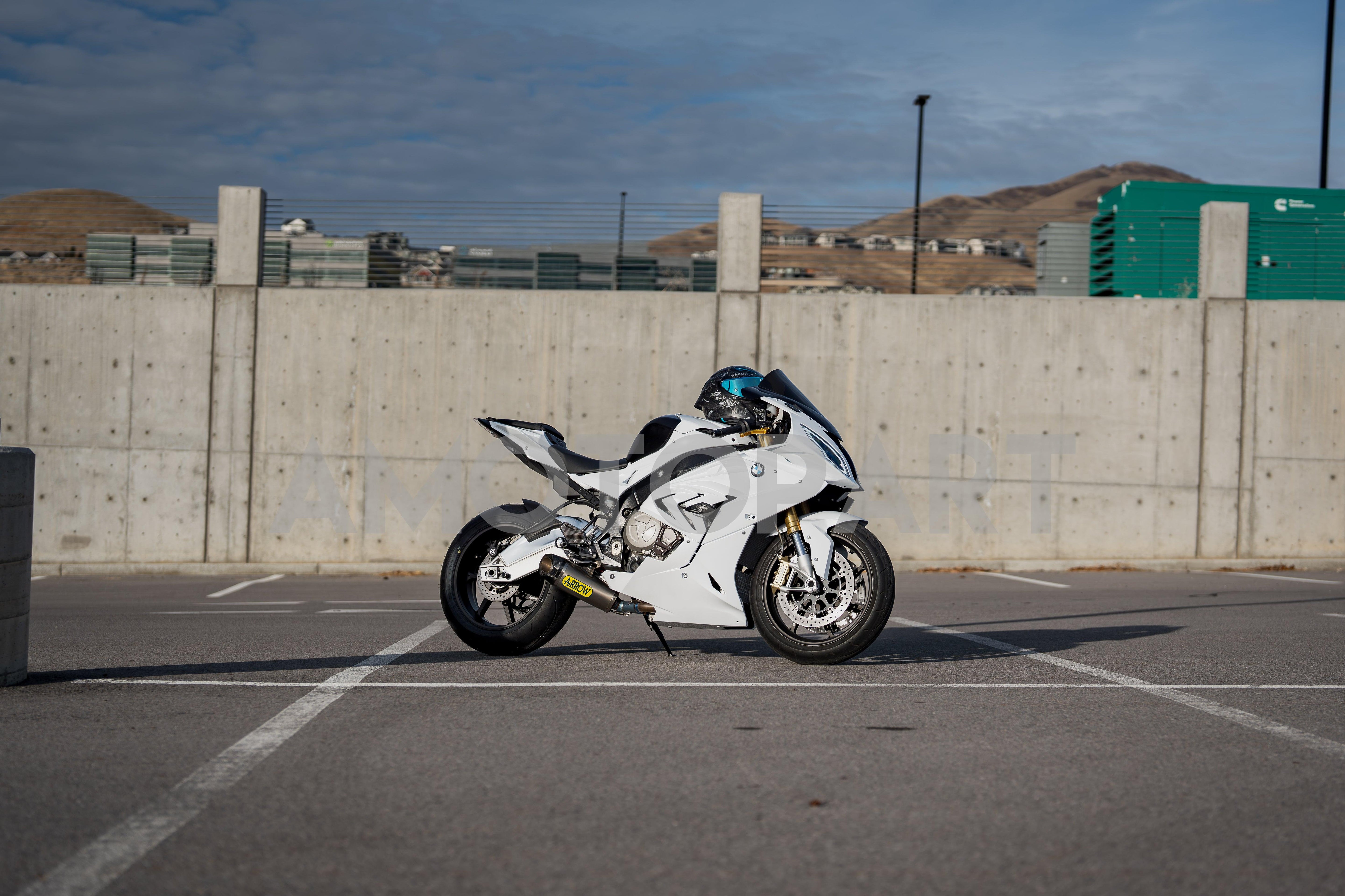 Amotopart Verkleidungsset für BMW S1000RR 2017–2018, glänzendes Perlweiß