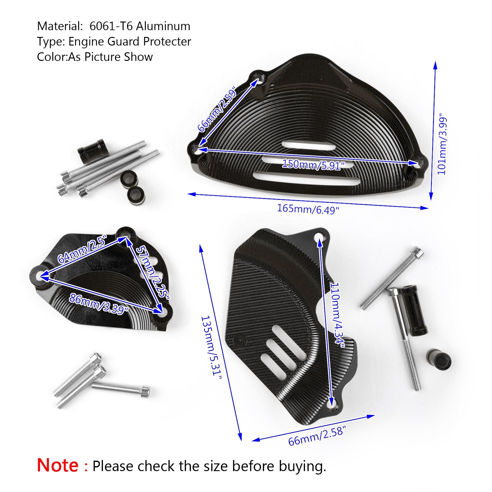 Cubierta del estator de la caja de la cadena del piñón del protector del motor Kawasaki Z900RS 2017-2018, color negro