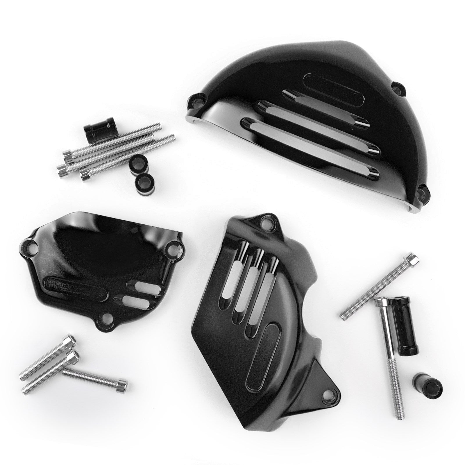 Cubierta del estator de la caja de la cadena del piñón del protector del motor Kawasaki Z900RS 2017-2018, color negro