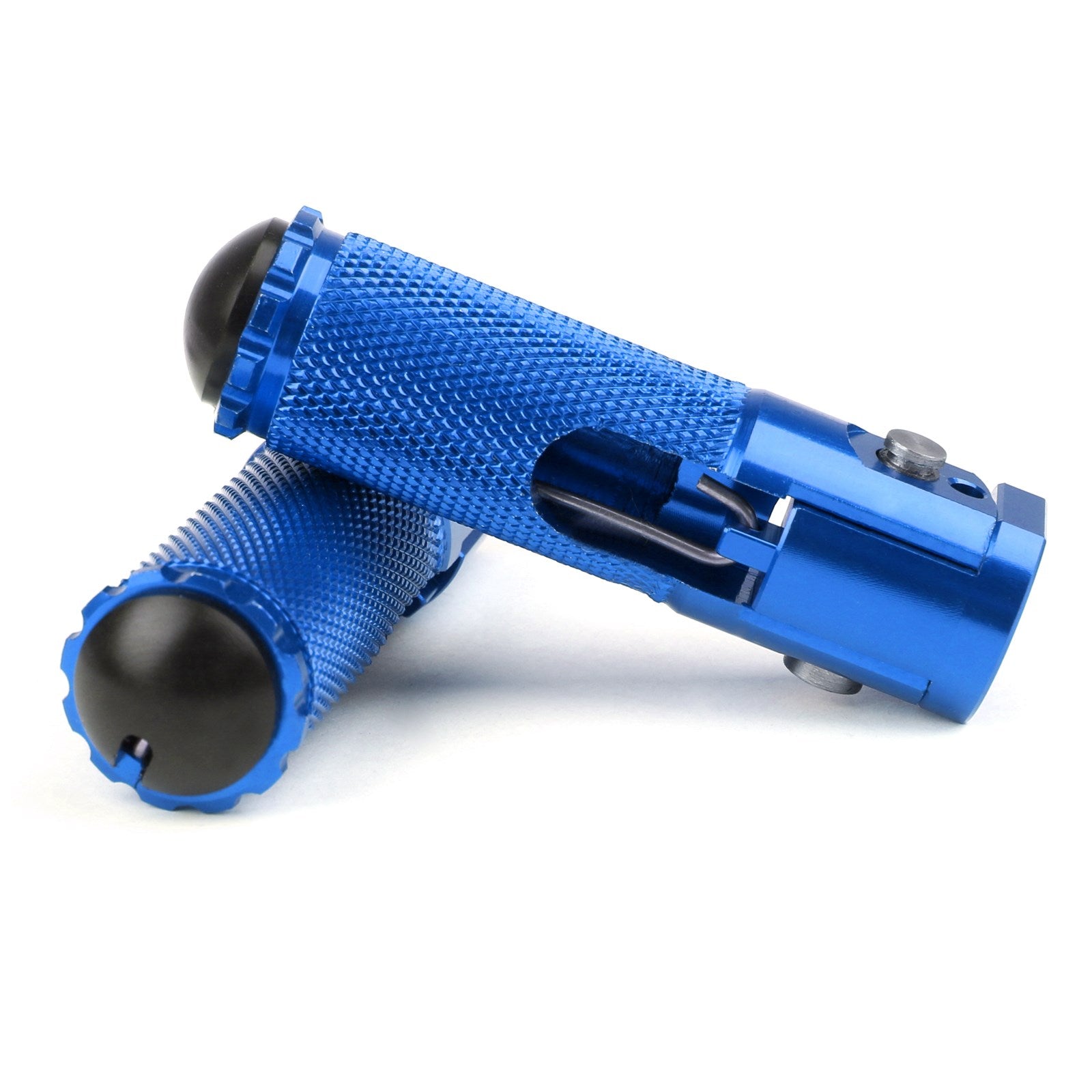 Motocicleta Universal Blue CNC Pedra dobrável PEGS POOTPEG Conjunto traseiro Racing Racing