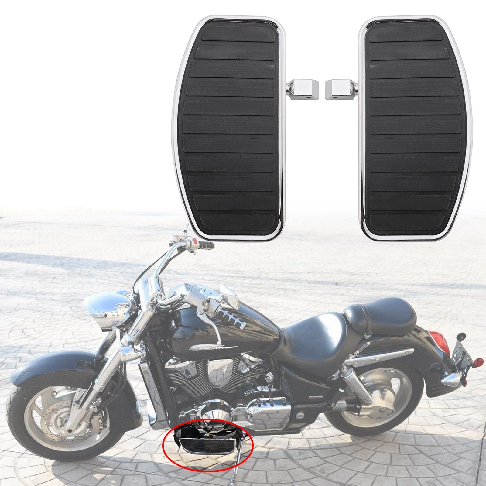 Honda Footrest VTX1800 VL400 VTX1300 SUZUKI VL800 PAD -BRADBARZE BRAUBE