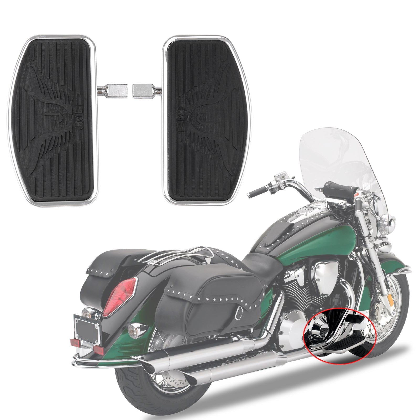 Honda Footrest VTX1800 VL400 VTX1300 SUZUKI VL800 PAD -BRADBARZE BRAUBE