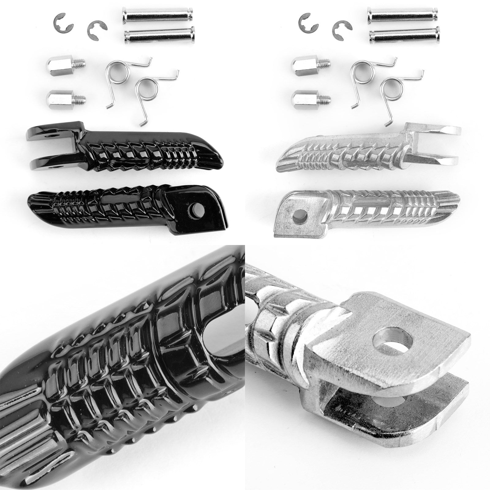 Reposapiés delantero para Suzuki GSXR600 GSXR750 06-14 GSXR1000 2005-14 Plata