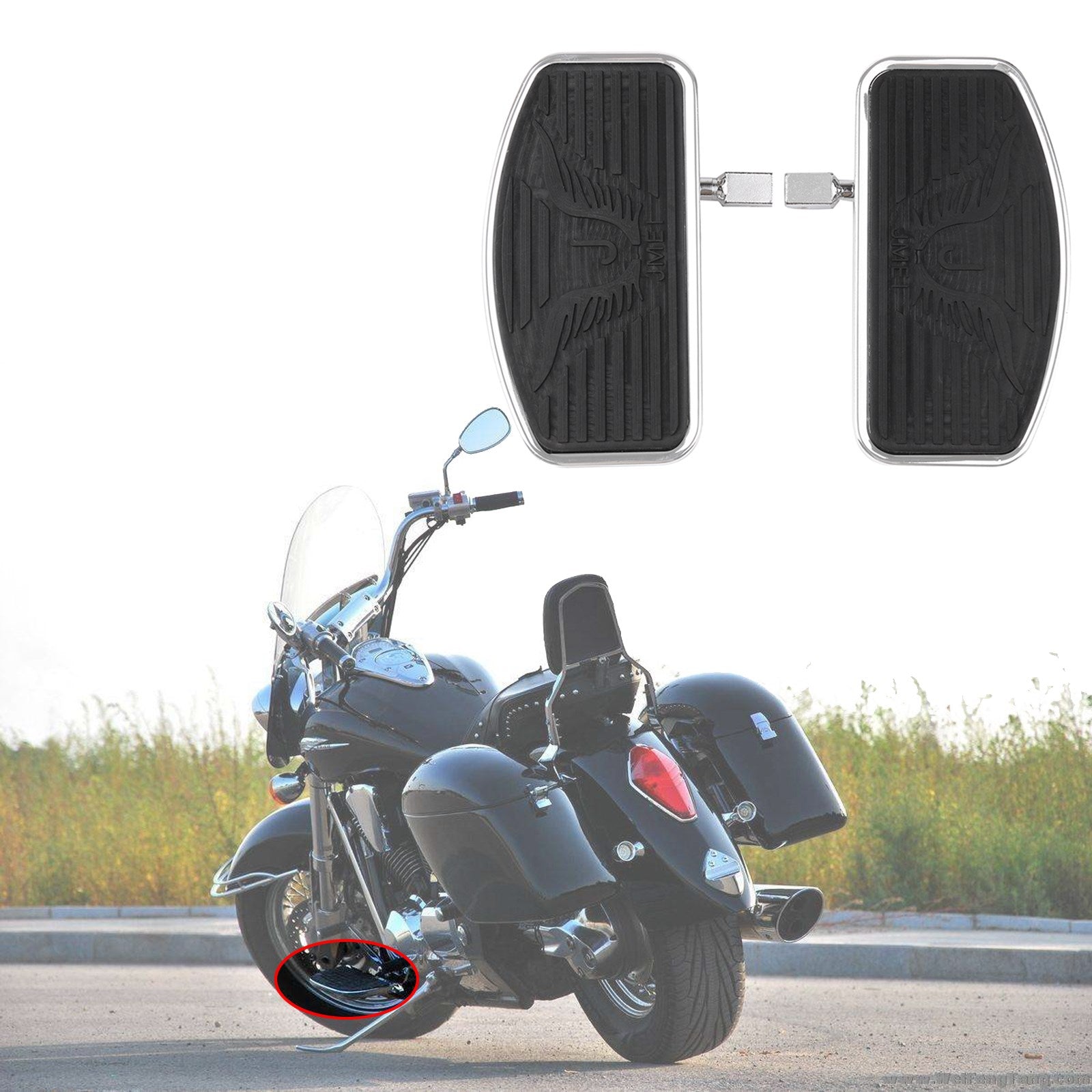 Honda Footrest VTX1800 VL400 VTX1300 SUZUKI VL800 PAD -BRADBARZE BRAUBE