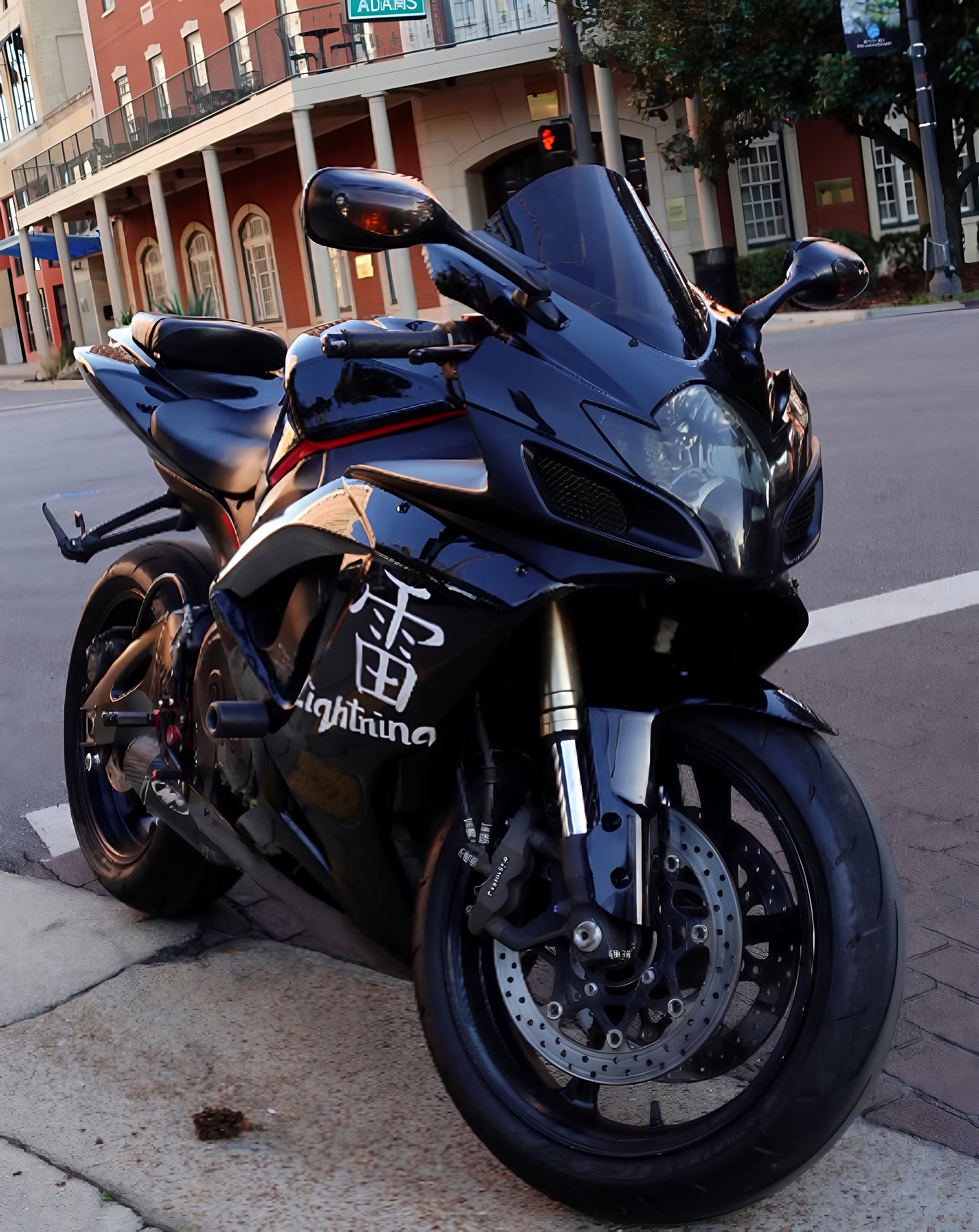 Amotopart 2006-2007 GSXR600750 Suzuki Fairing Black lightening Kit