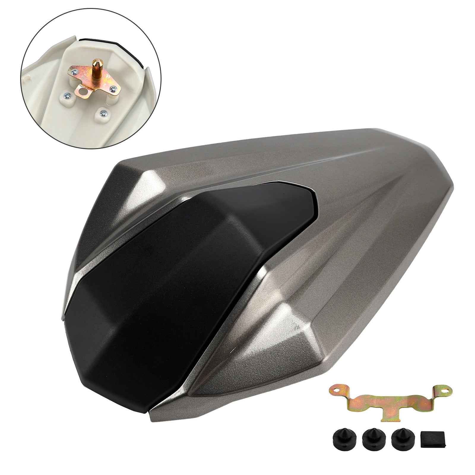 18-24 Kawasaki Ninja 400 ABS Passenger Rear Seat Cover Cowl Gray