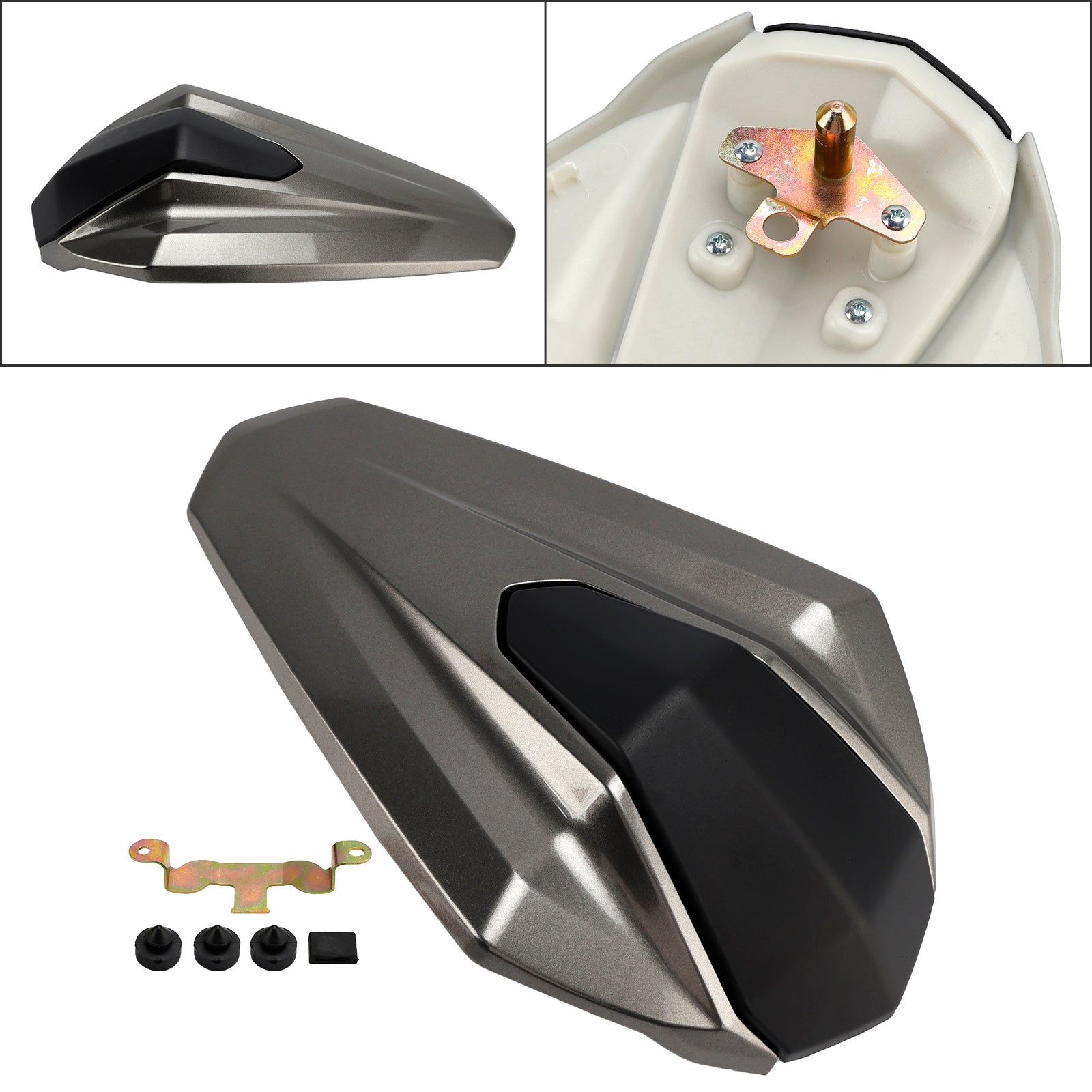 18-24 Kawasaki Ninja 400 ABS Passenger Rear Seat Cover Cowl Gray