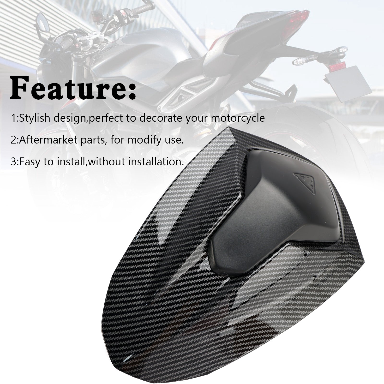 20-24 Street Triple RS 765 Cubierta de carenado para asiento trasero