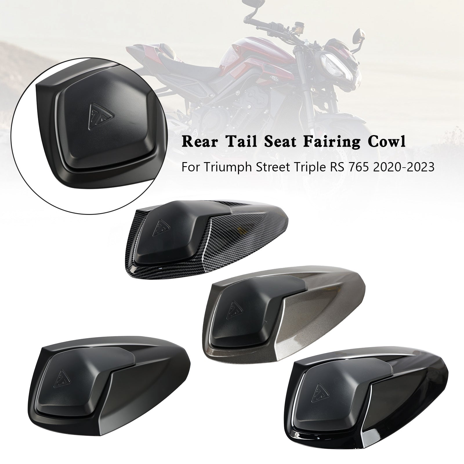 20-24 Street Triple RS 765 Cubierta de carenado para asiento trasero