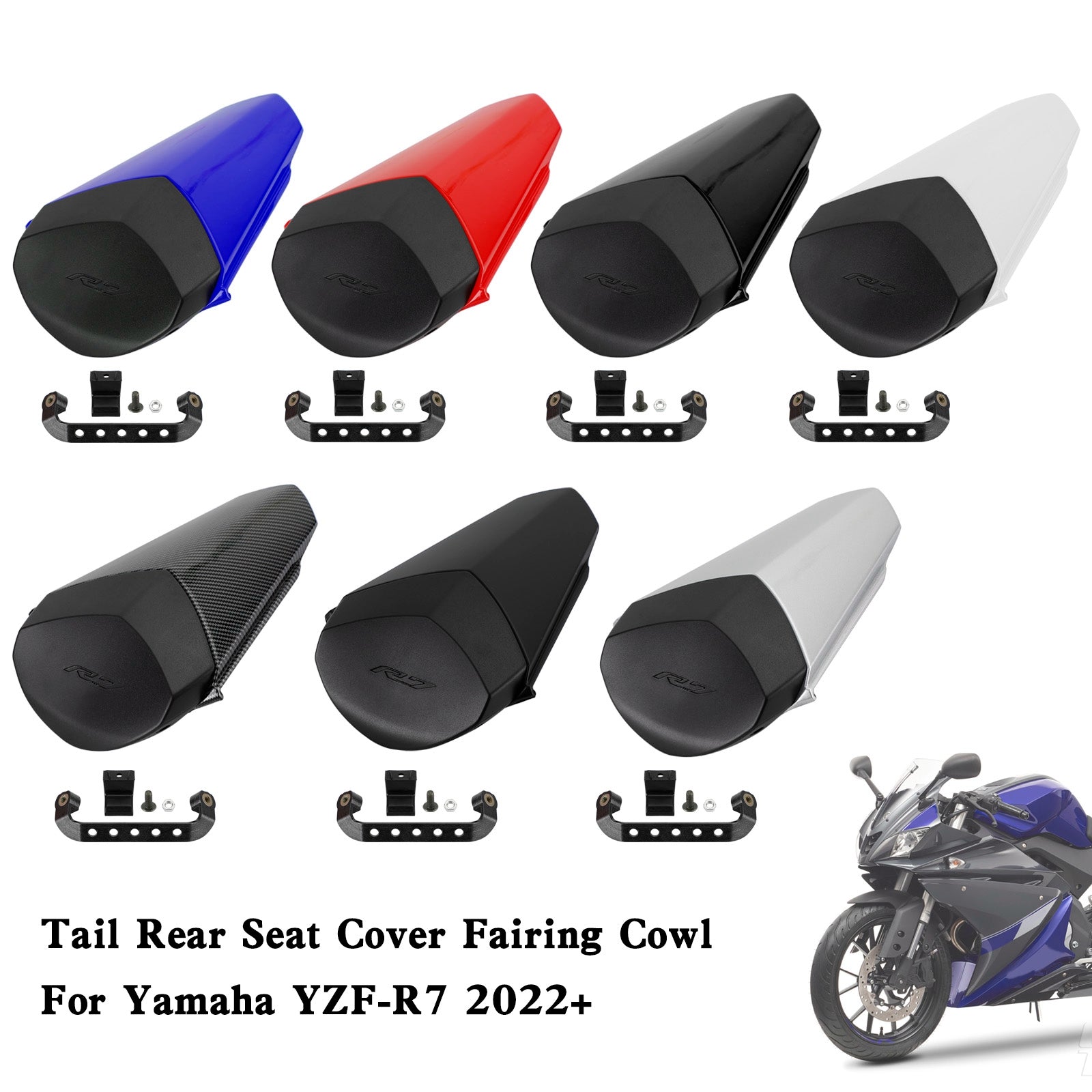 22-25 YAMAHA YZF R7 Tail Rear Seat Cover Fairing Cowl