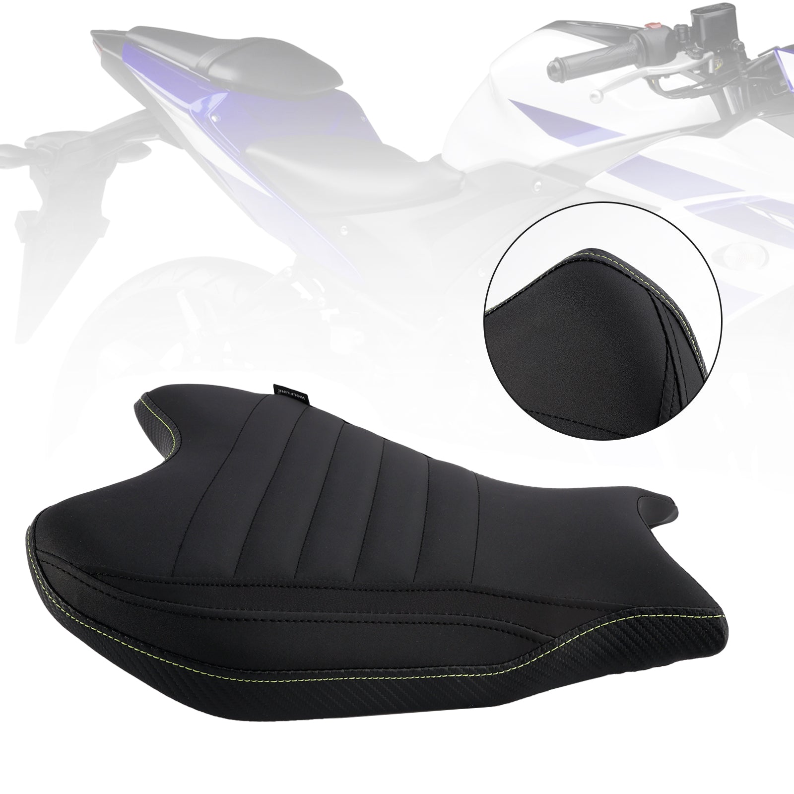 Front Driver Seat Raider Cushion Pu Fit For Yamaha Yzf-R7 Yzf R7 2021-2022 Red