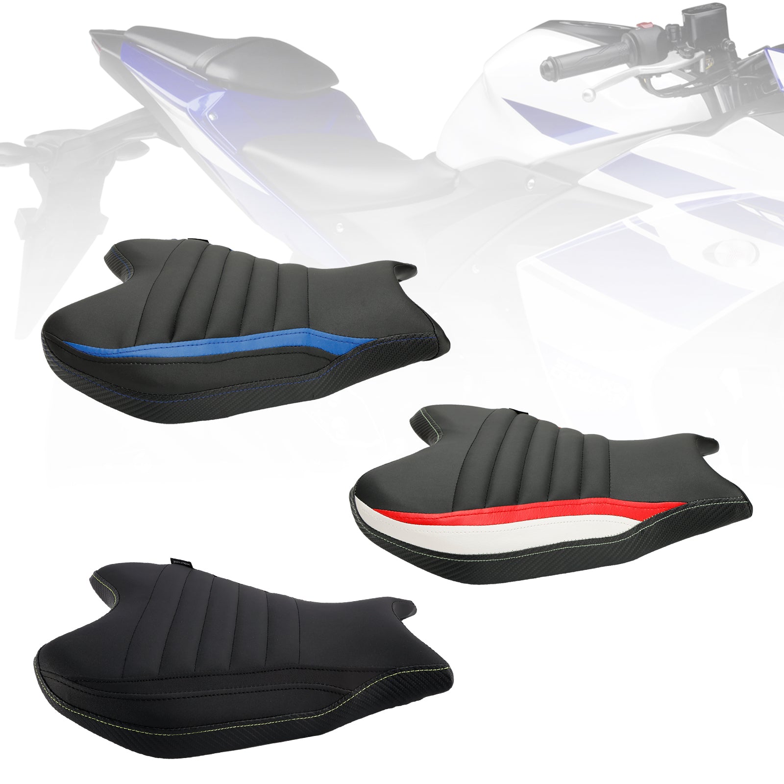 Front Driver Seat Raider Cushion Pu Fit For Yamaha Yzf-R7 Yzf R7 2021-2022 Red