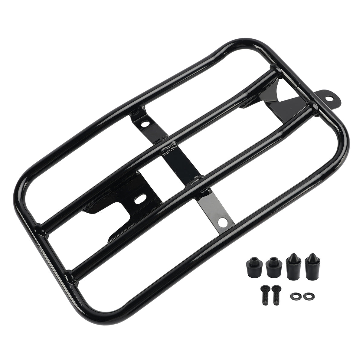 25-26 Solo Seat Fits Indian Scout Bobber Classic Rear Luggage Rack Black