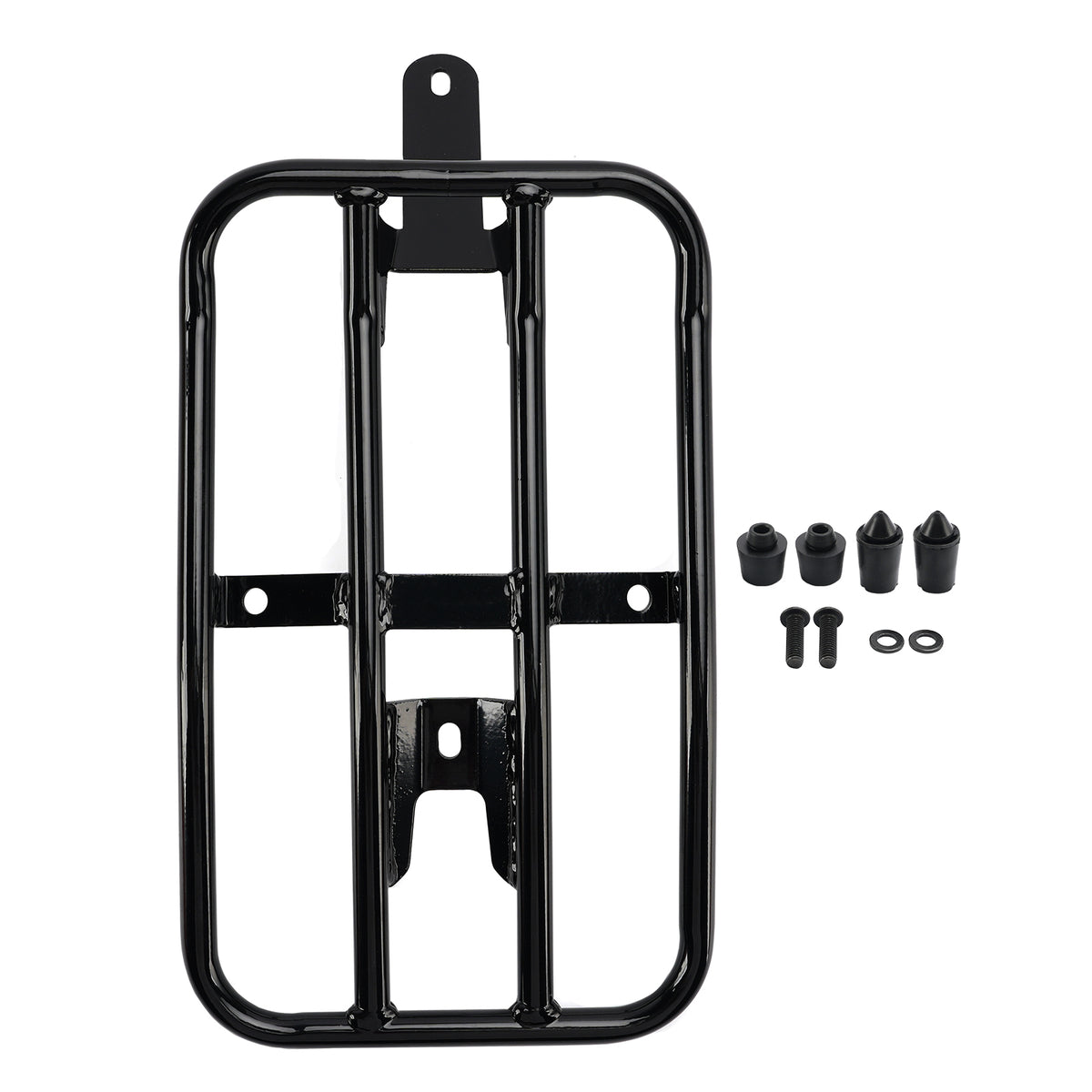 25-26 Solo Seat Fits Indian Scout Bobber Classic Rear Luggage Rack Black