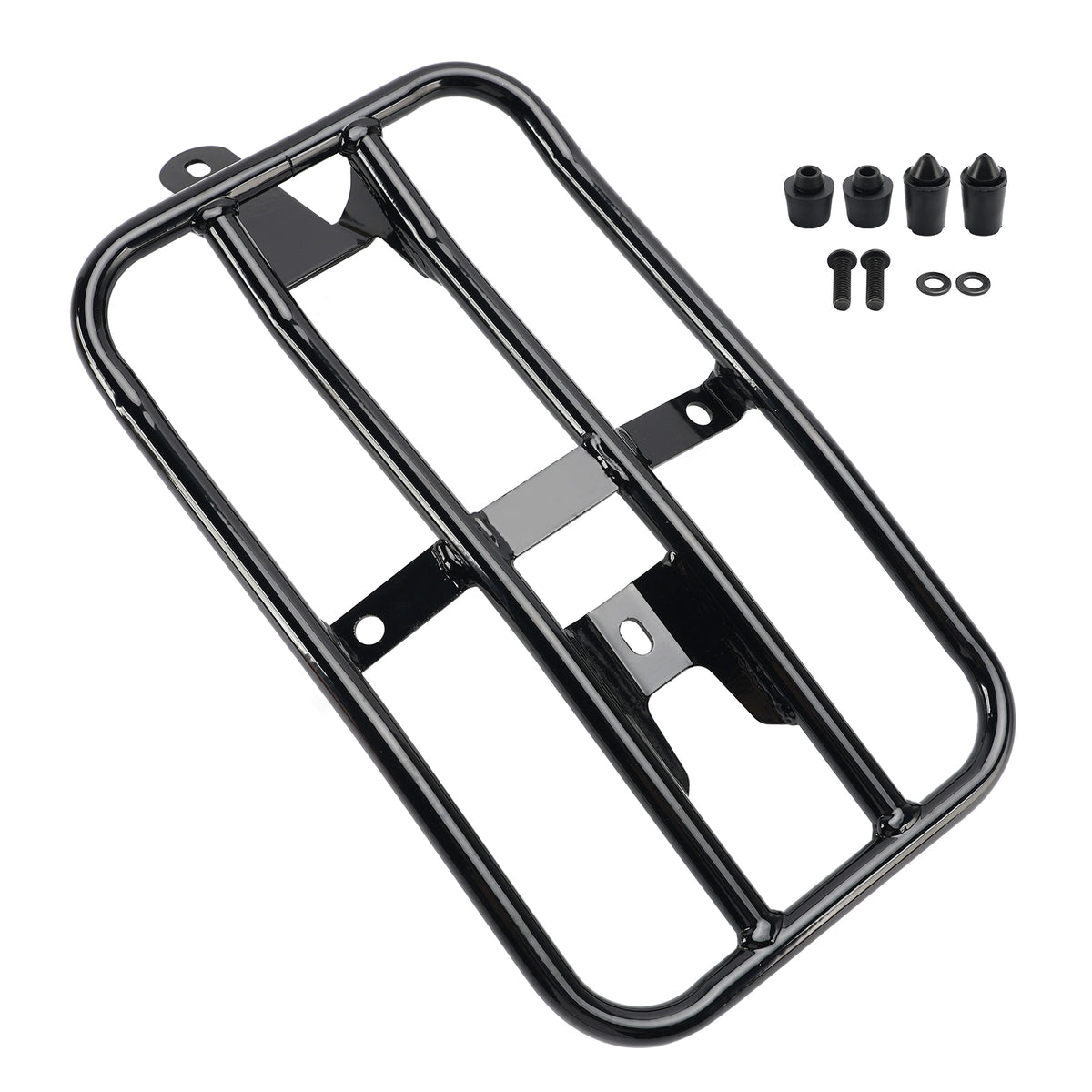 25-26 Solo Seat Fits Indian Scout Bobber Classic Rear Luggage Rack Black