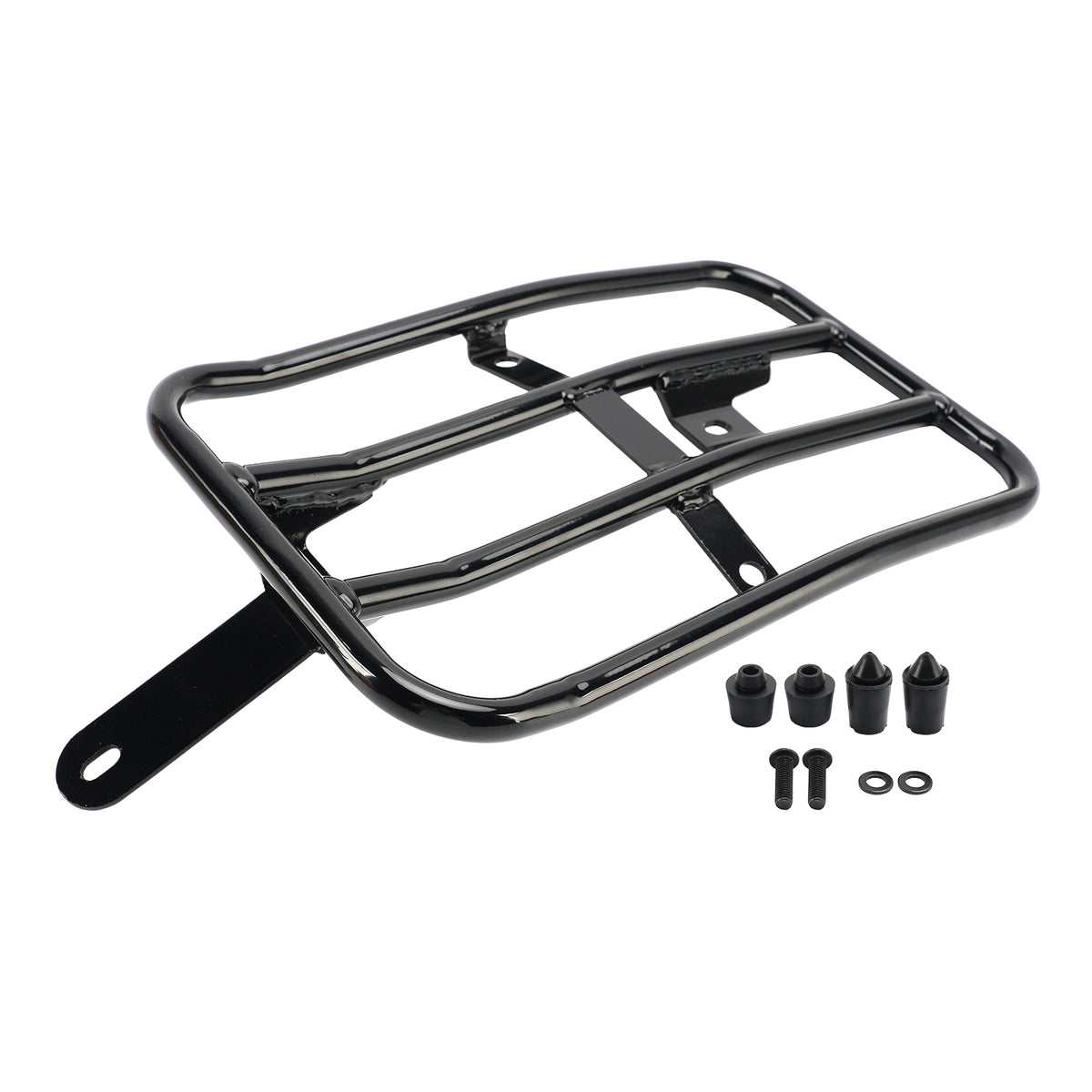 25-26 Solo Seat Fits Indian Scout Bobber Classic Rear Luggage Rack Black