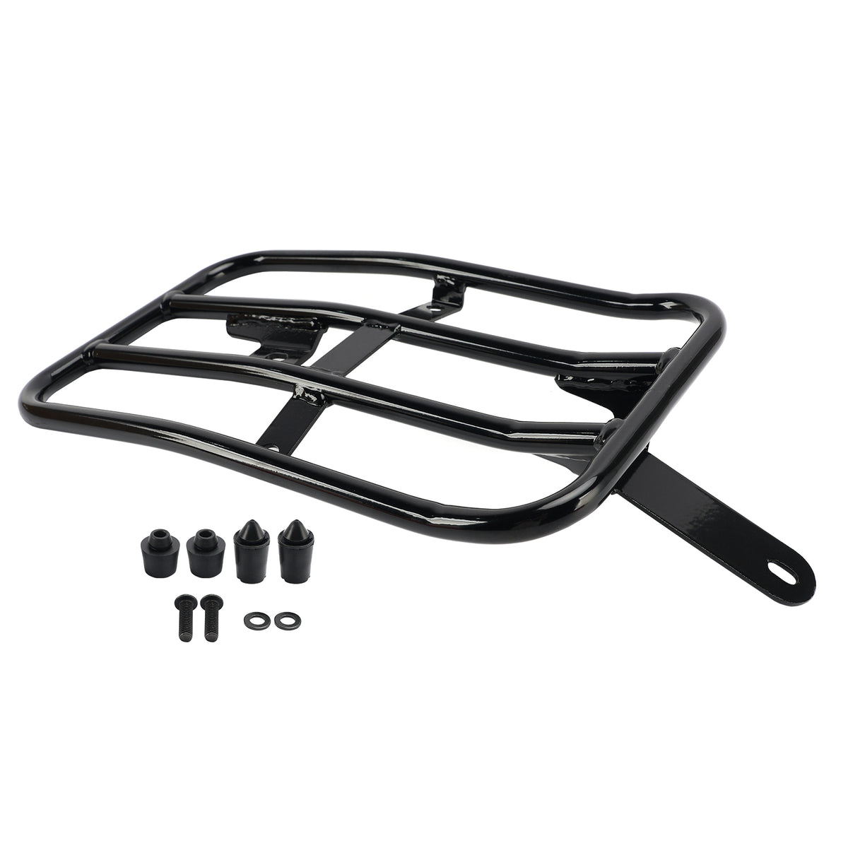 25-26 Solo Seat Fits Indian Scout Bobber Classic Rear Luggage Rack Black
