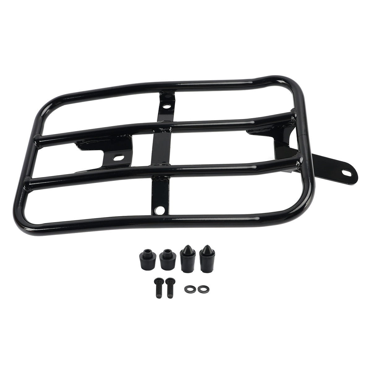 25-26 Solo Seat Fits Indian Scout Bobber Classic Rear Luggage Rack Black
