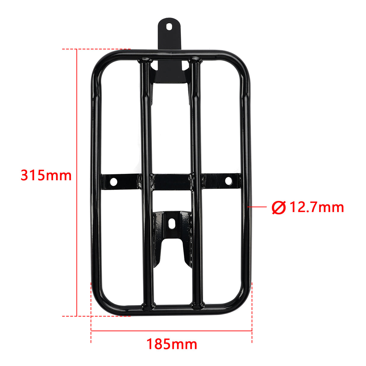 25-26 Solo Seat Fits Indian Scout Bobber Classic Rear Luggage Rack Black