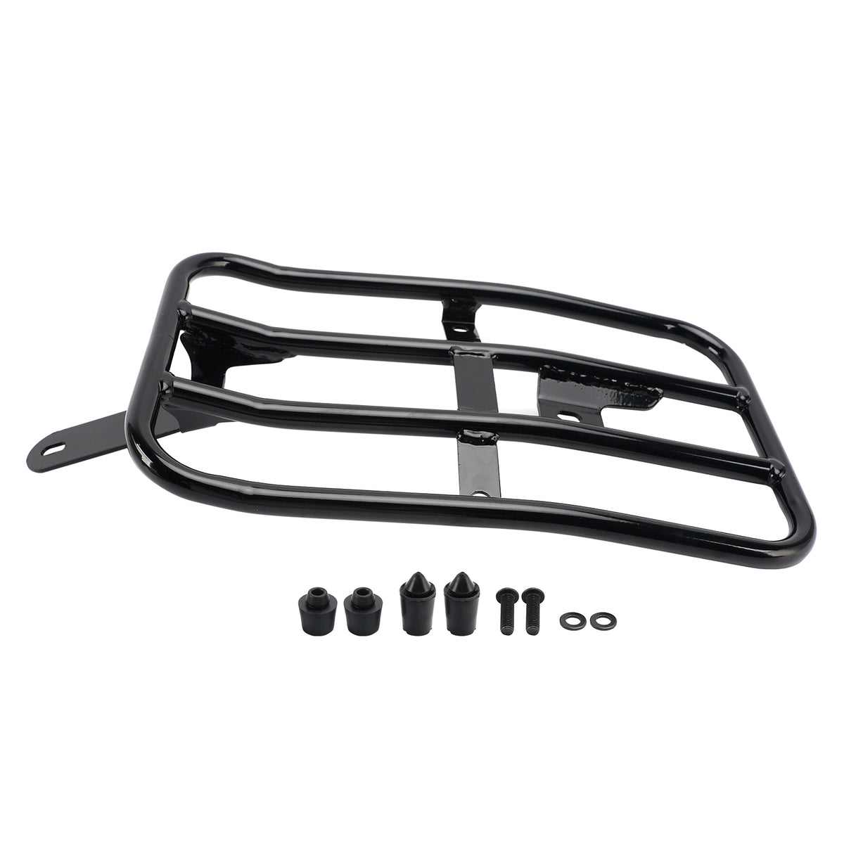 25-26 Solo Seat Fits Indian Scout Bobber Classic Rear Luggage Rack Black
