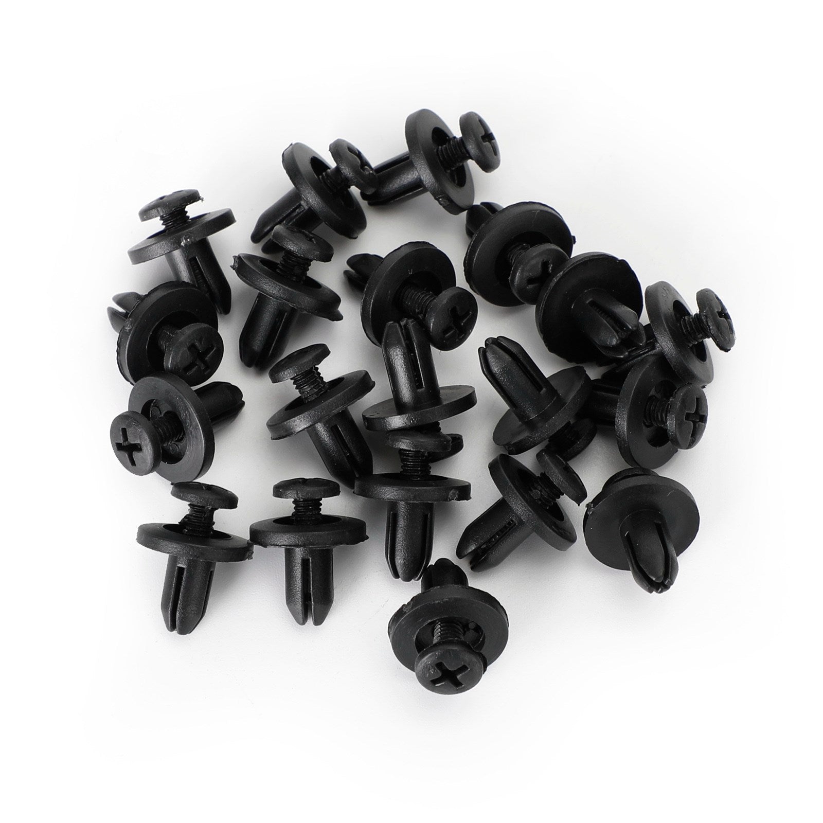 20 Pack 6mm Verkleidungsscheibe Trimmclips Schraube in Nieten Clip Motorrad Universal