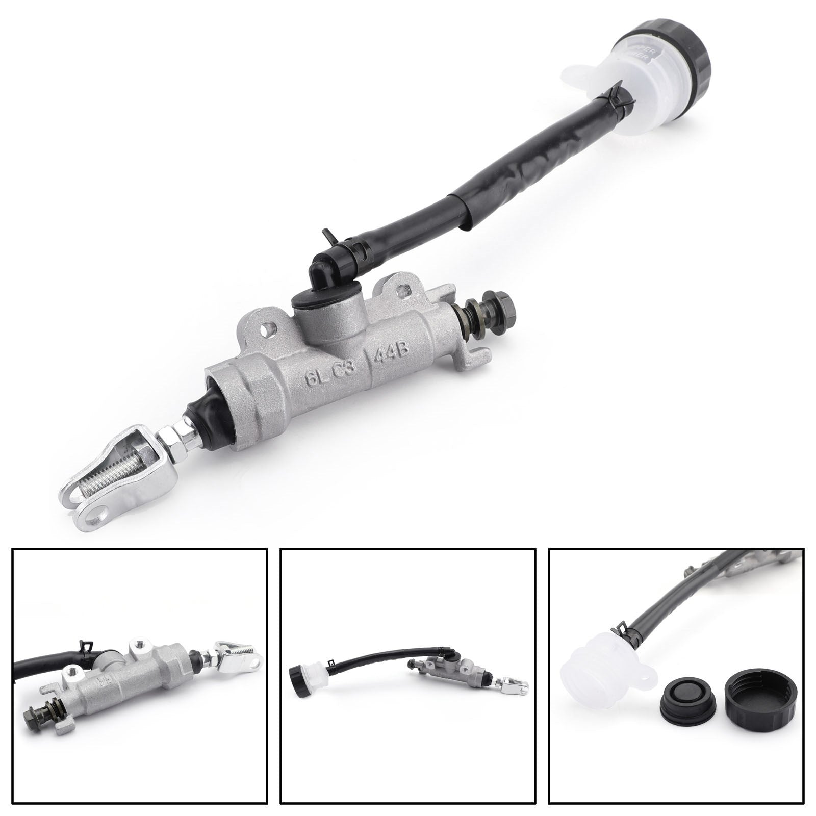 Honda CR 85 125 250 XR CBR600 Bakbremsemestersylinder og fluidreservoar