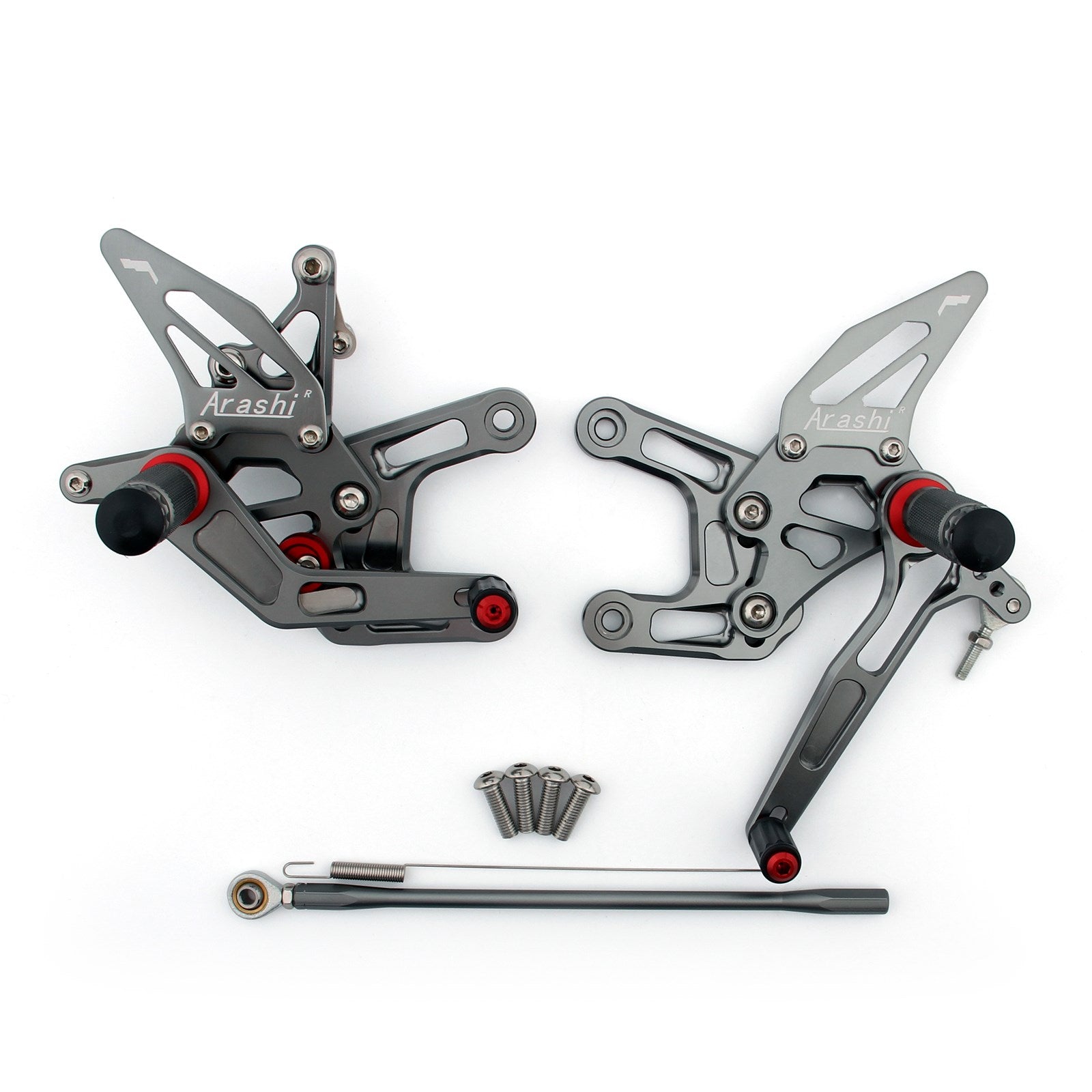 11-15 Kawasaki ZX-10R Ninja ZX10R/ZX1000/ZXT00J CNC Rider Rearsets Pegs de apoio para os pés cinza