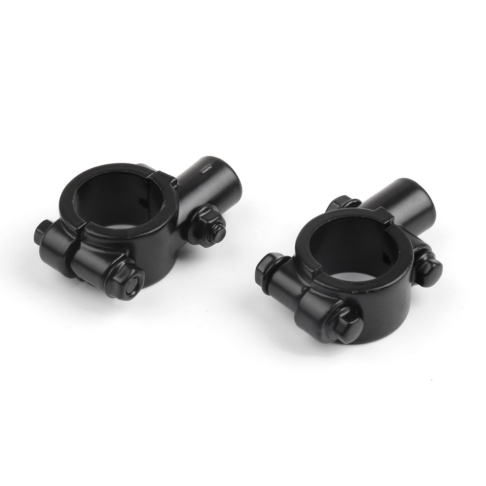 Adaptador de abrazadera de soporte de espejo de rosca de 10MM para manillar de motocicleta y bicicleta, color negro