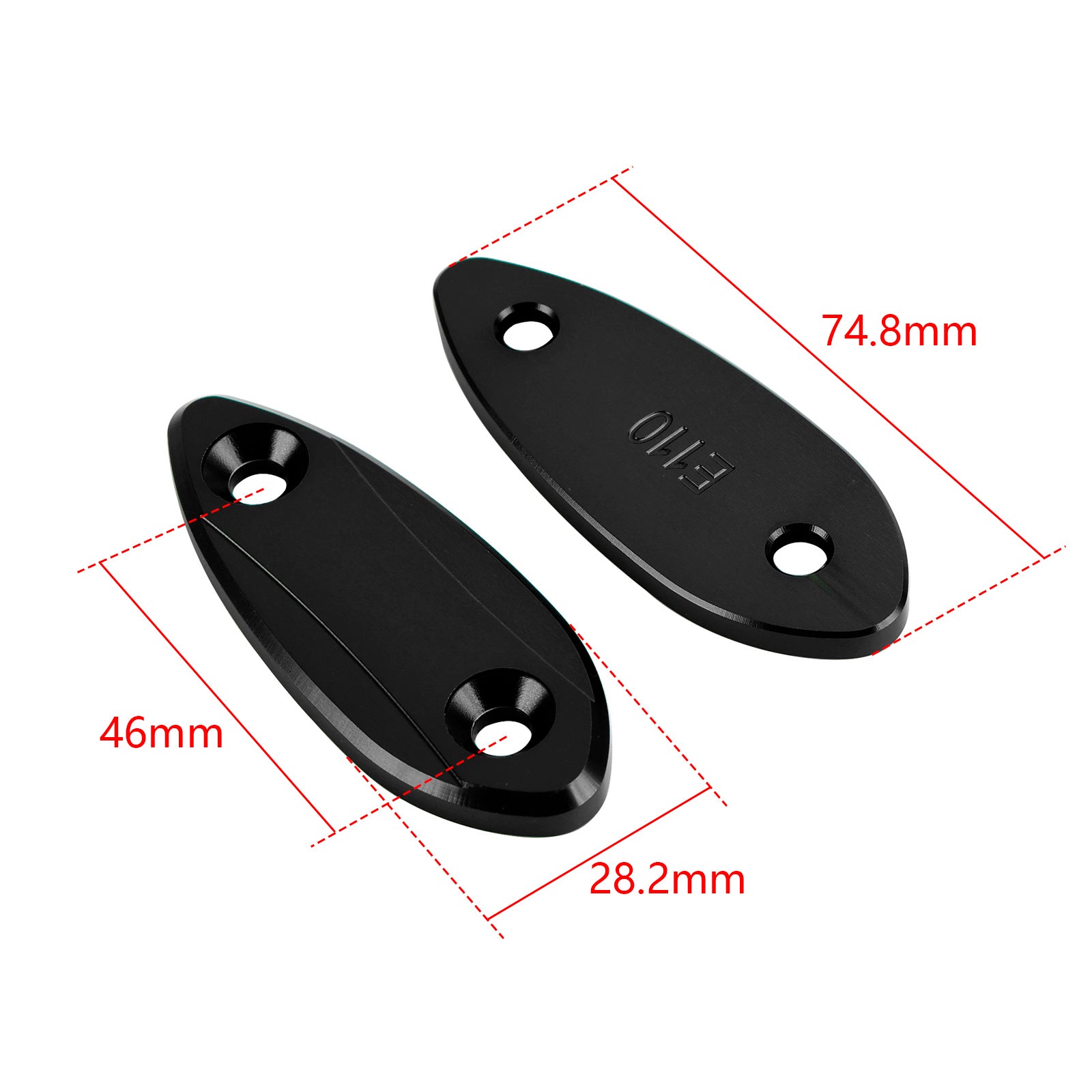 09-12 Kawasaki ZX-6R ZX6R Mirror Löschen Sie Blindblock von Platten