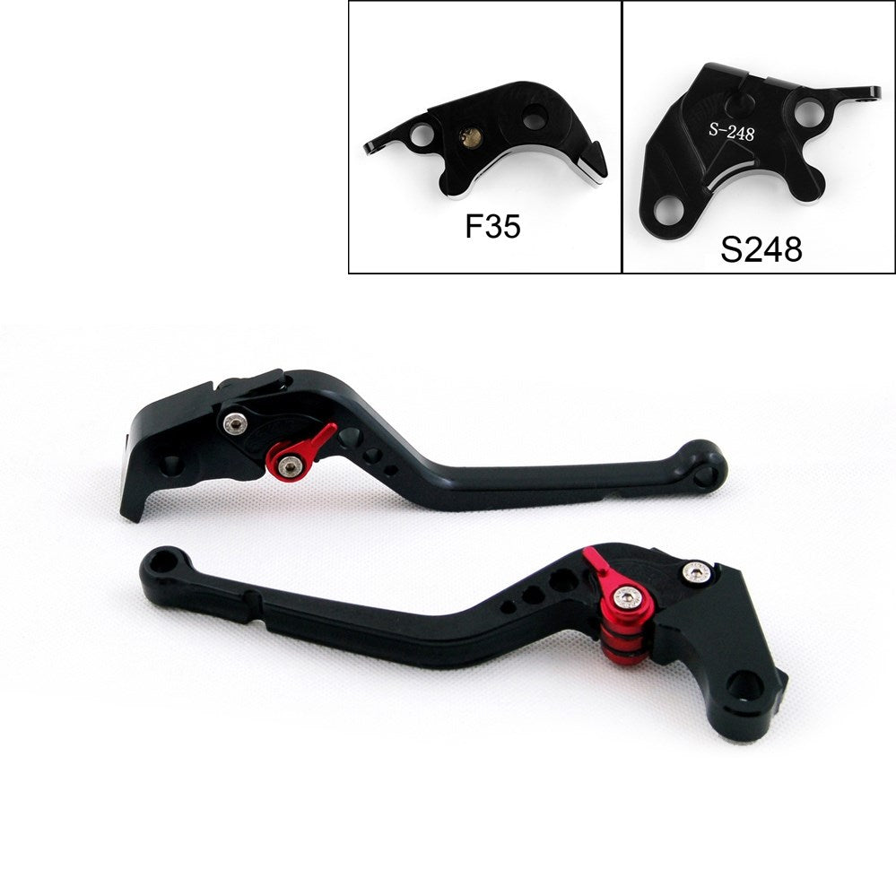 2004-2005 Suzuki GSXR600 GSXR750 GSXR 750 Long Brake Clutch Levers Black