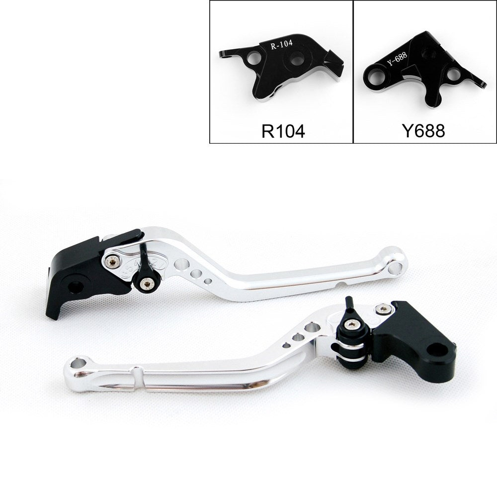 2005-2014 2004-2008 Yamaha YZF R6 YZF R1 R6S Long Brake Clutch Levers Silver