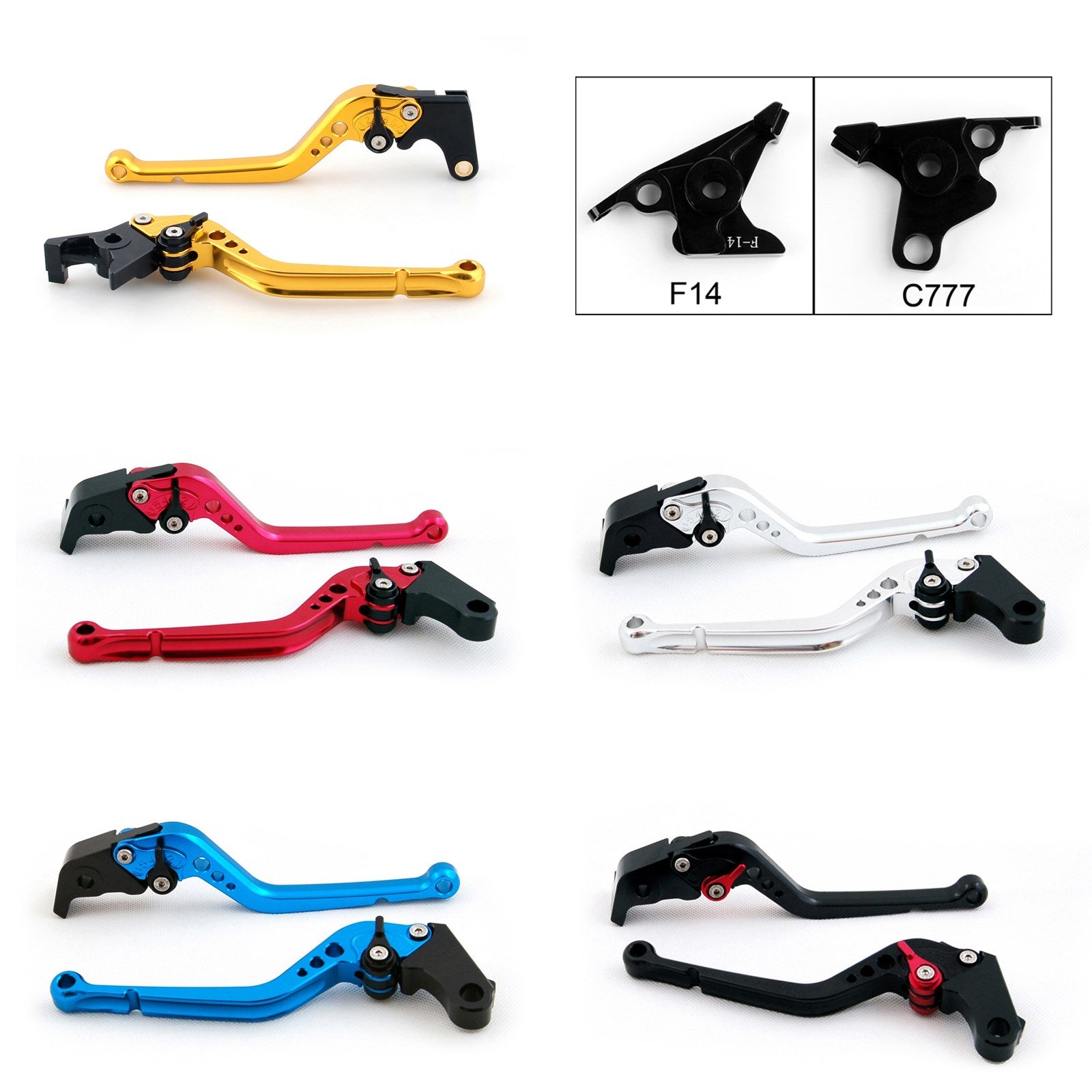 Lange remkoppelingshendels voor Yamaha FJR 1300 2003 Buell 1125R 1125Cr Black