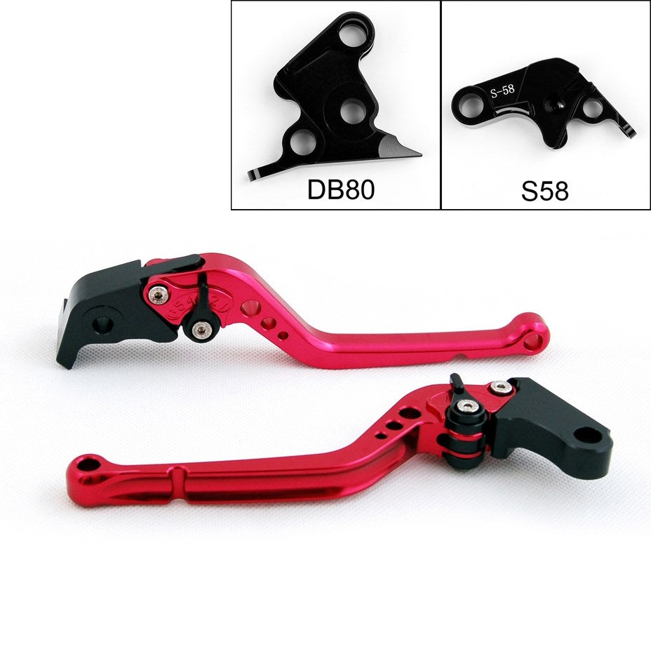 2011-2014 Aprilia TUONO V4R Long Brake Clutch Levers Red