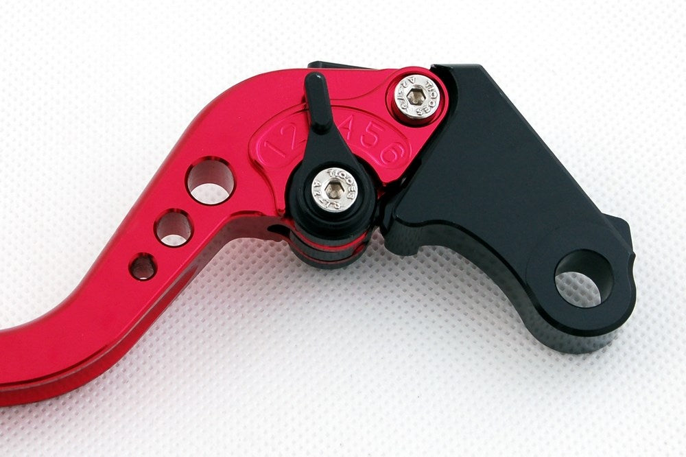 2011-2014 Aprilia TUONO V4R Alavancas de freio e embreagem longas vermelhas