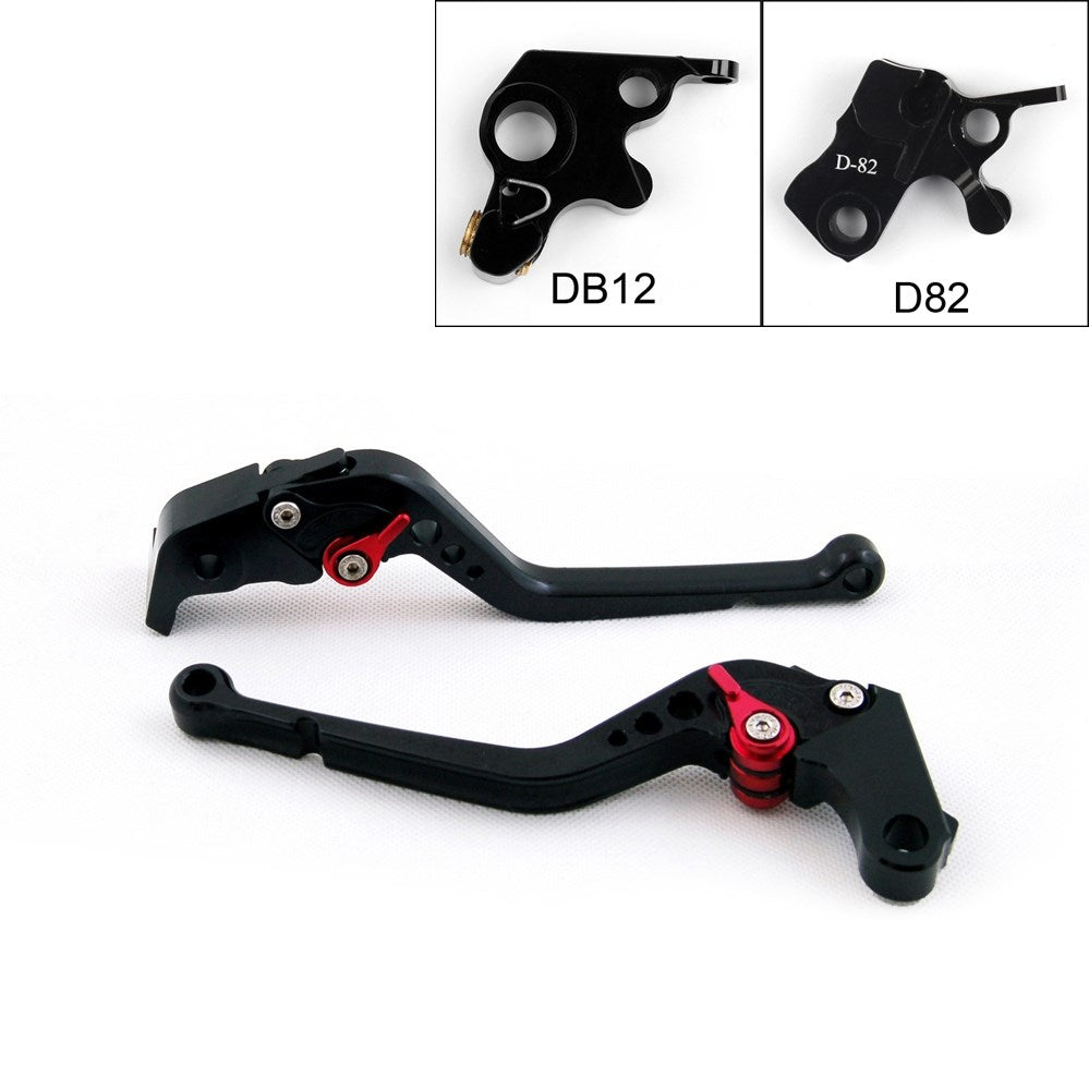 2014-2016 Ducati 821 MONSTER/Dark/Stripe Long Brake Clutch Levers Black