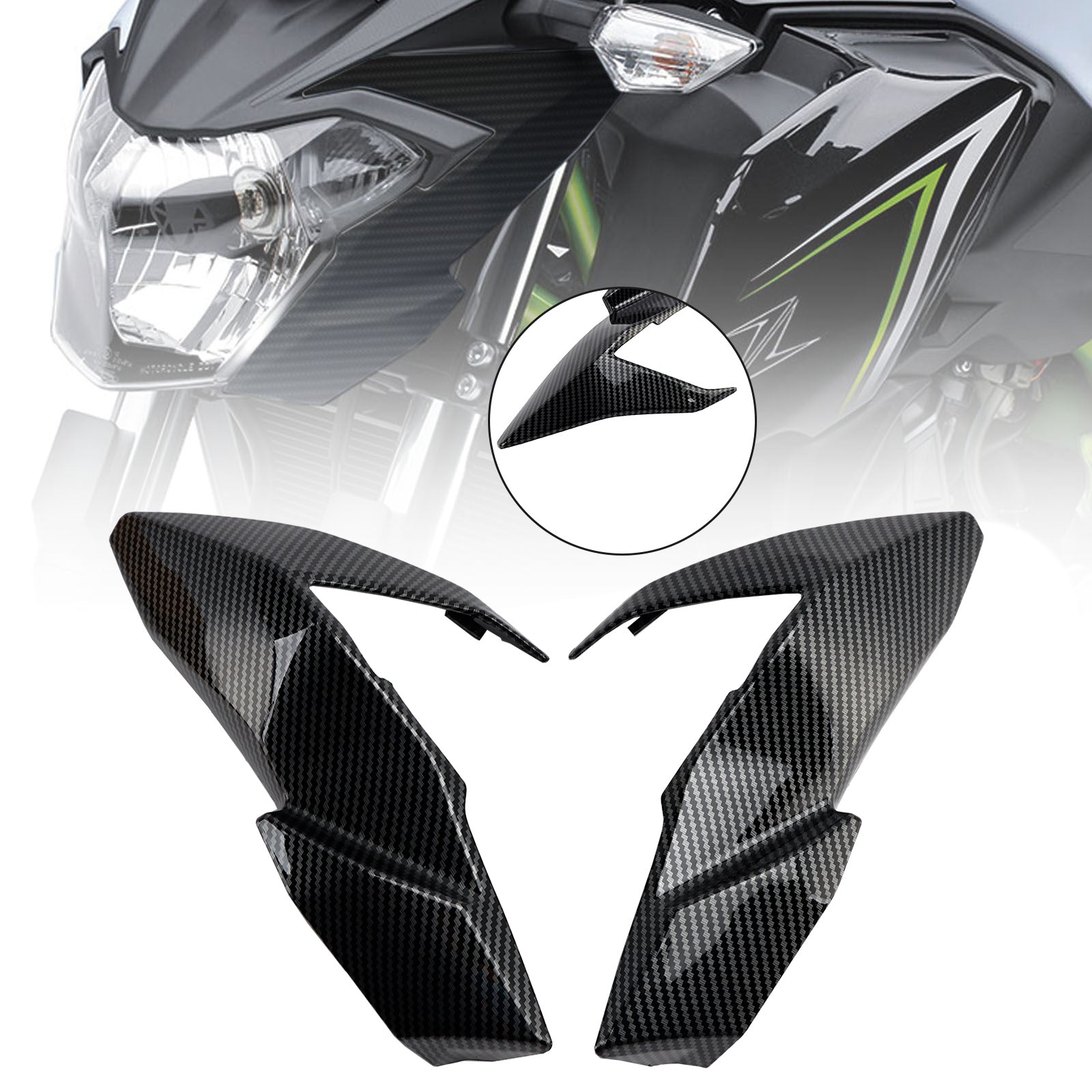 Osłona panelu reflektorów przednich ABS Osłona owiewki dla Kawasaki Z650 2017-2019 Generic